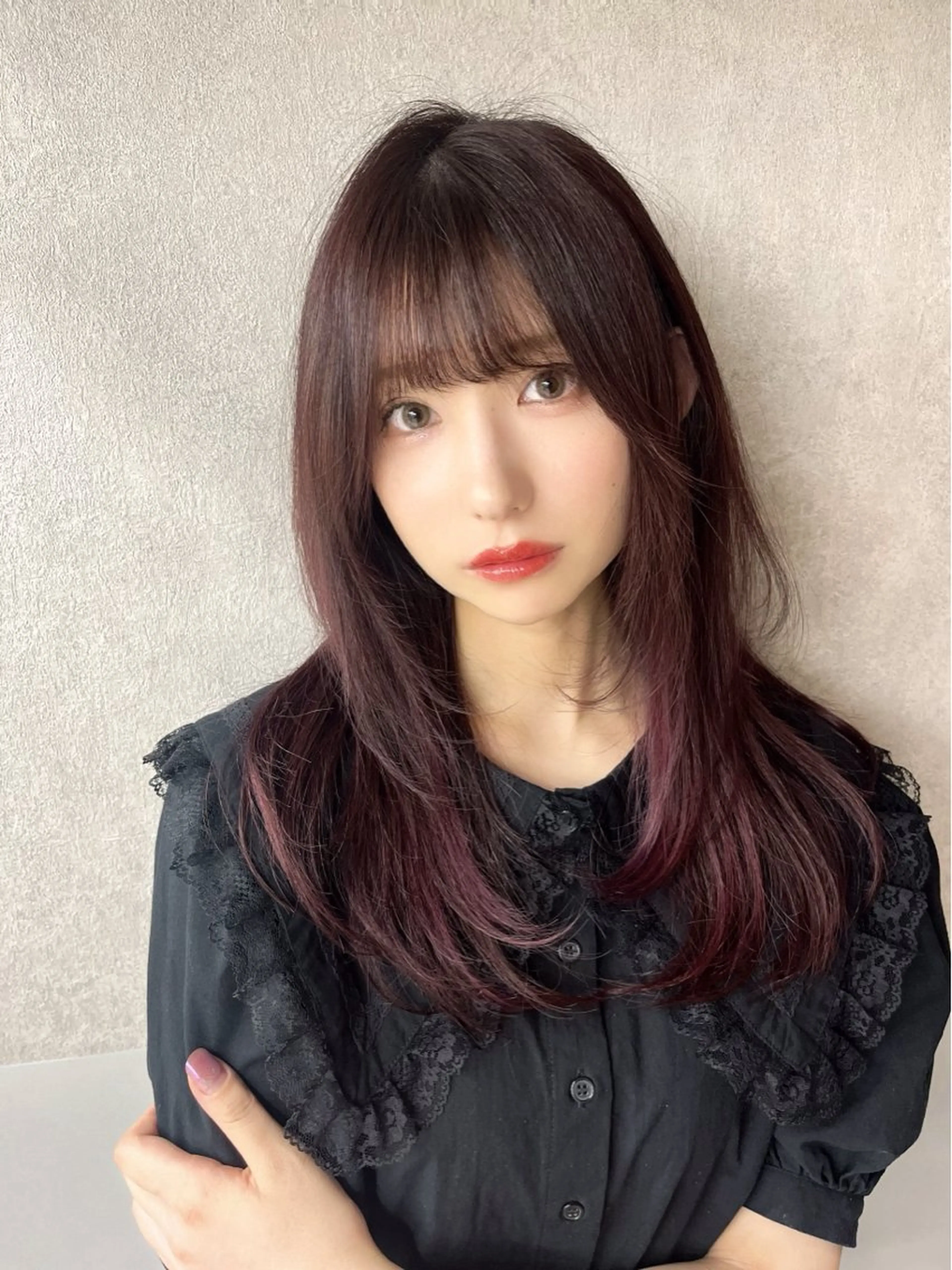 セミロング トリートメント カット ヘアカラー トリートメント 韓国🇰🇷レイヤー 透明感/秀瑛🩶のヘアスタイル