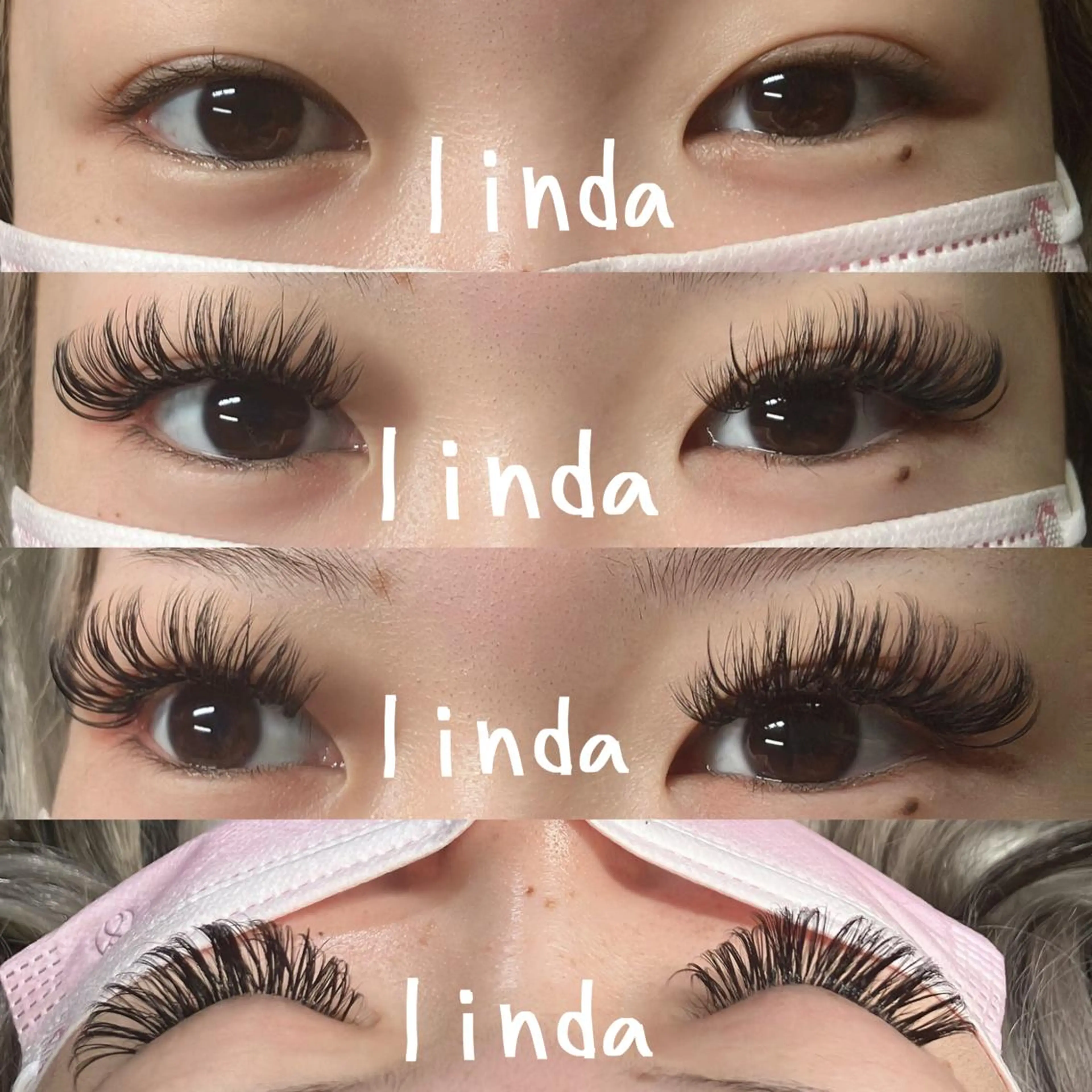 マツエク・マツパ 付け放題 CCカール Cカール ボリュームラッシュ linda lashesのマツエク・マツパデザイン