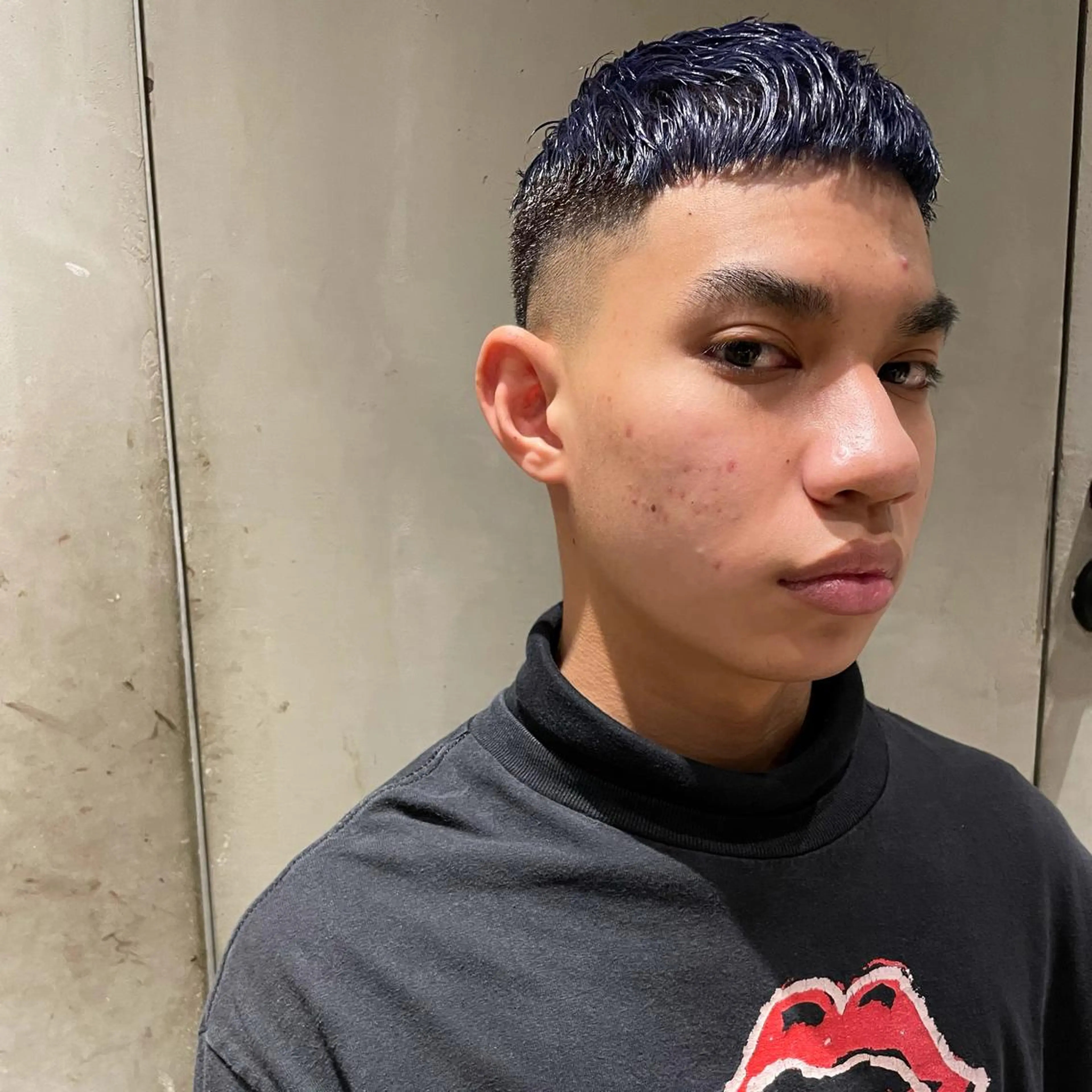 カラー メンズ ショートボブ メンズブリーチ フェードカット メンズハイライト メンズハイトーン カット ヘアカラー 🌈圧倒的デザイン パーマ　関和希のヘアスタイル