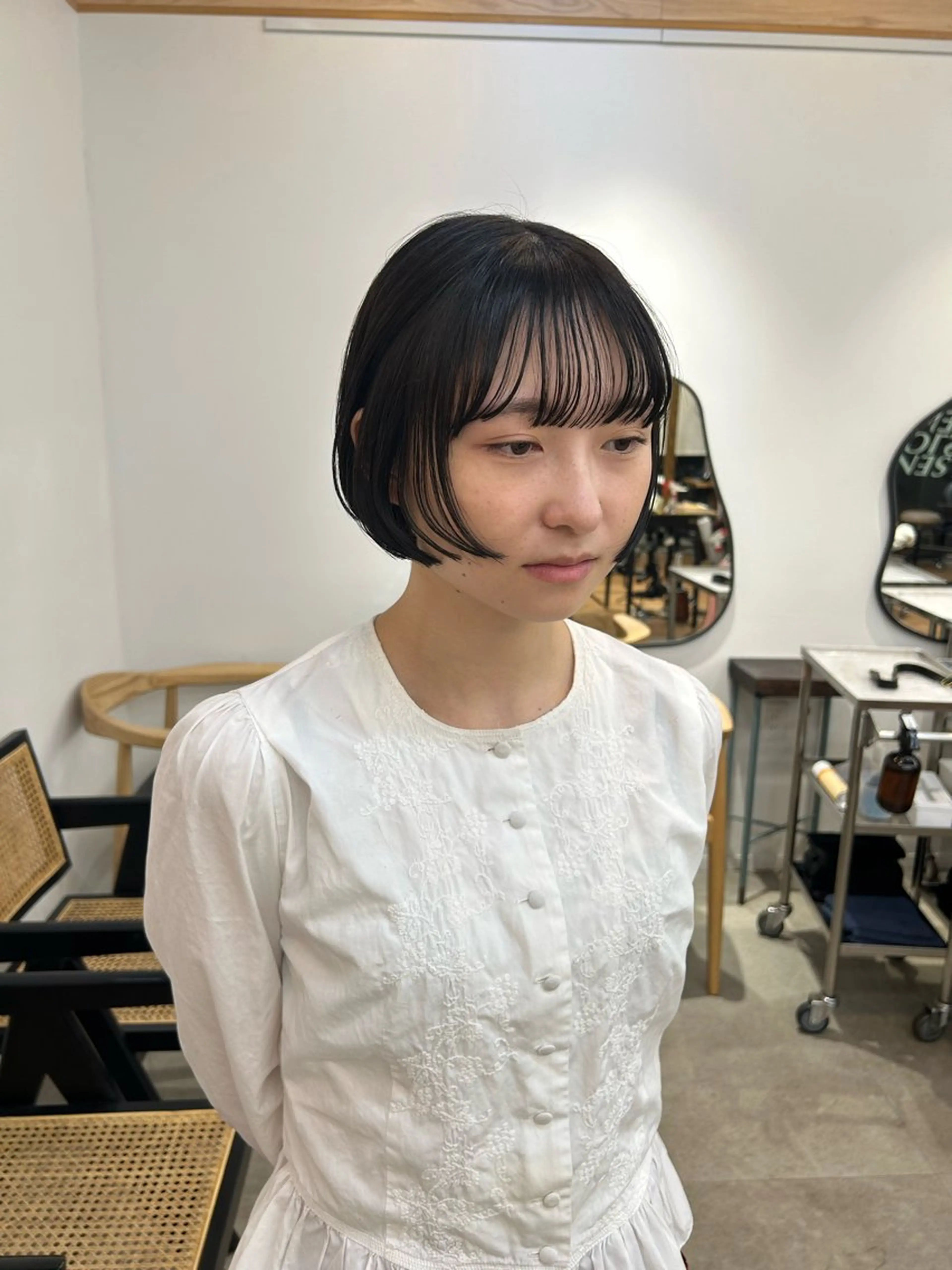 ショート カラー 顔周りカット 表参道OLSEN✂︎ nanamiのヘアスタイル