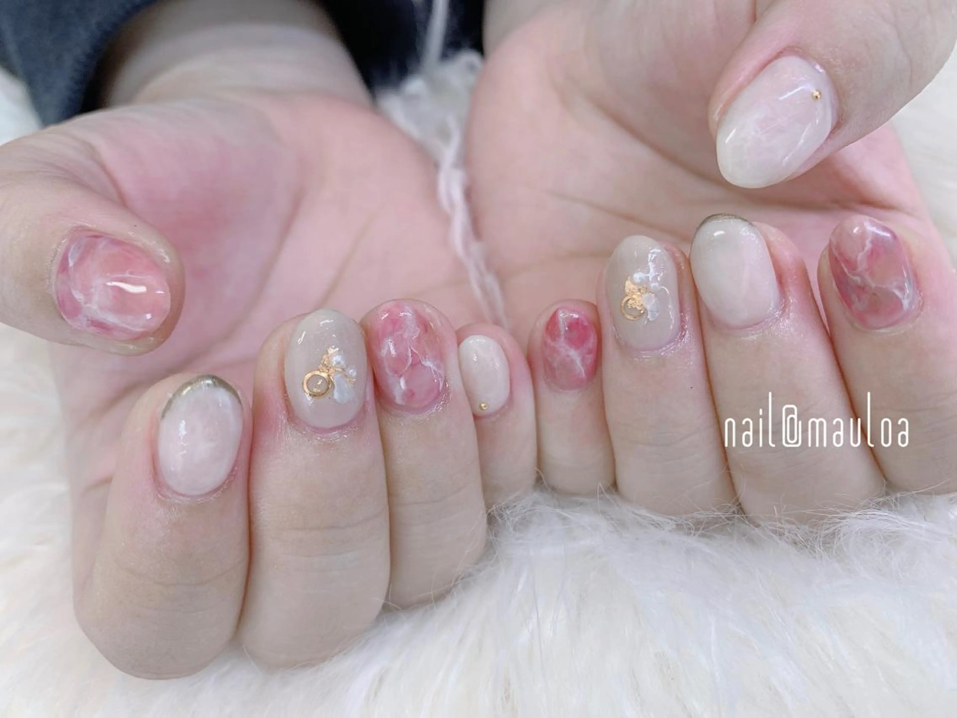 ネイル 大理石ネイル(マーブル) オフィスネイル pipi..所属・pipi ..のネイルデザイン