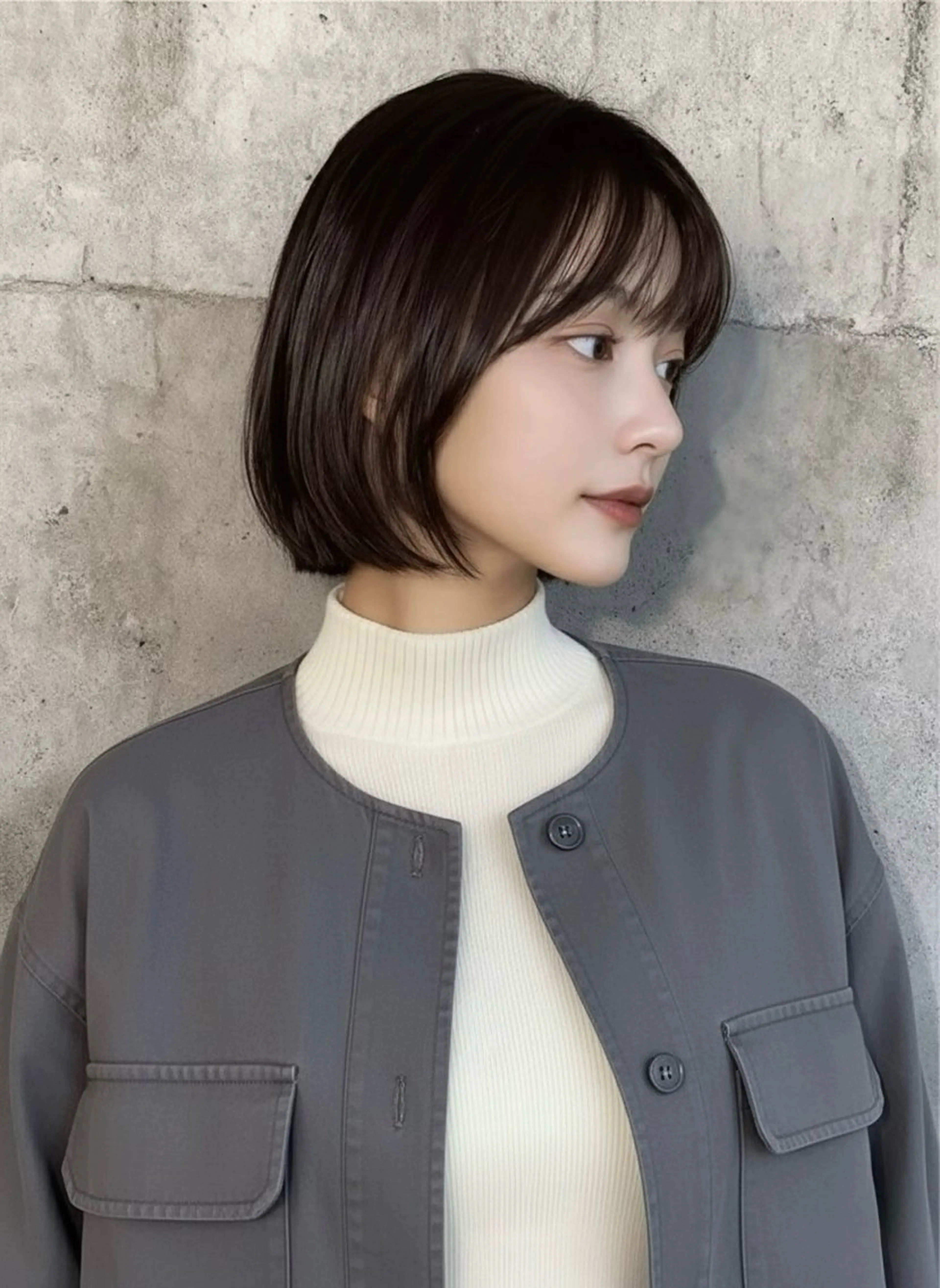 ショート 切りっぱなしボブ ボブ カット ヘアカラー トリートメント ヘッドスパ 雰囲気似合わせ/ itta𓂃🫧‪のヘアスタイル