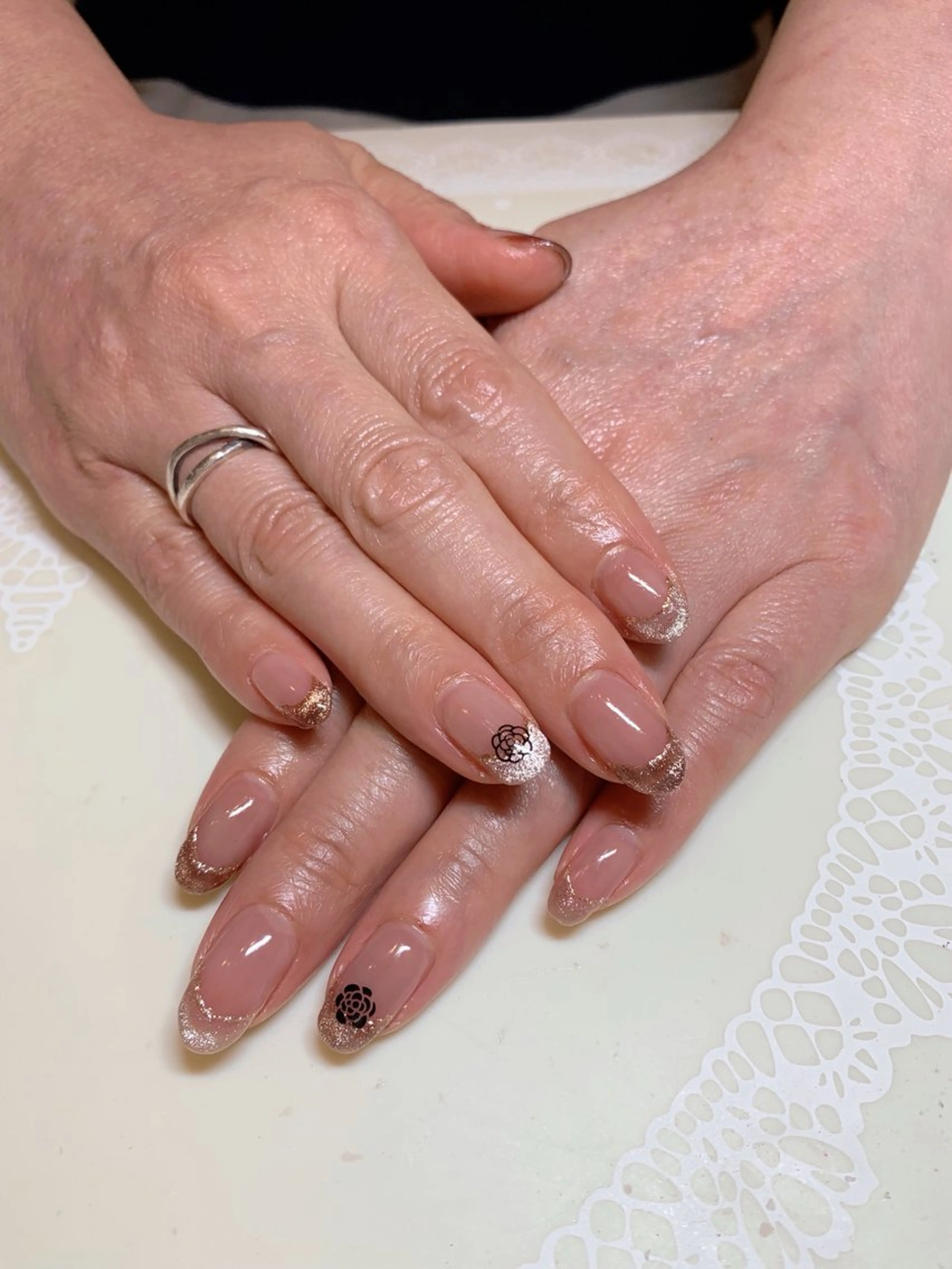 ネイル フレンチネイル マグネットネイル マグネットフレンチ ｔe_ nailのネイルデザイン