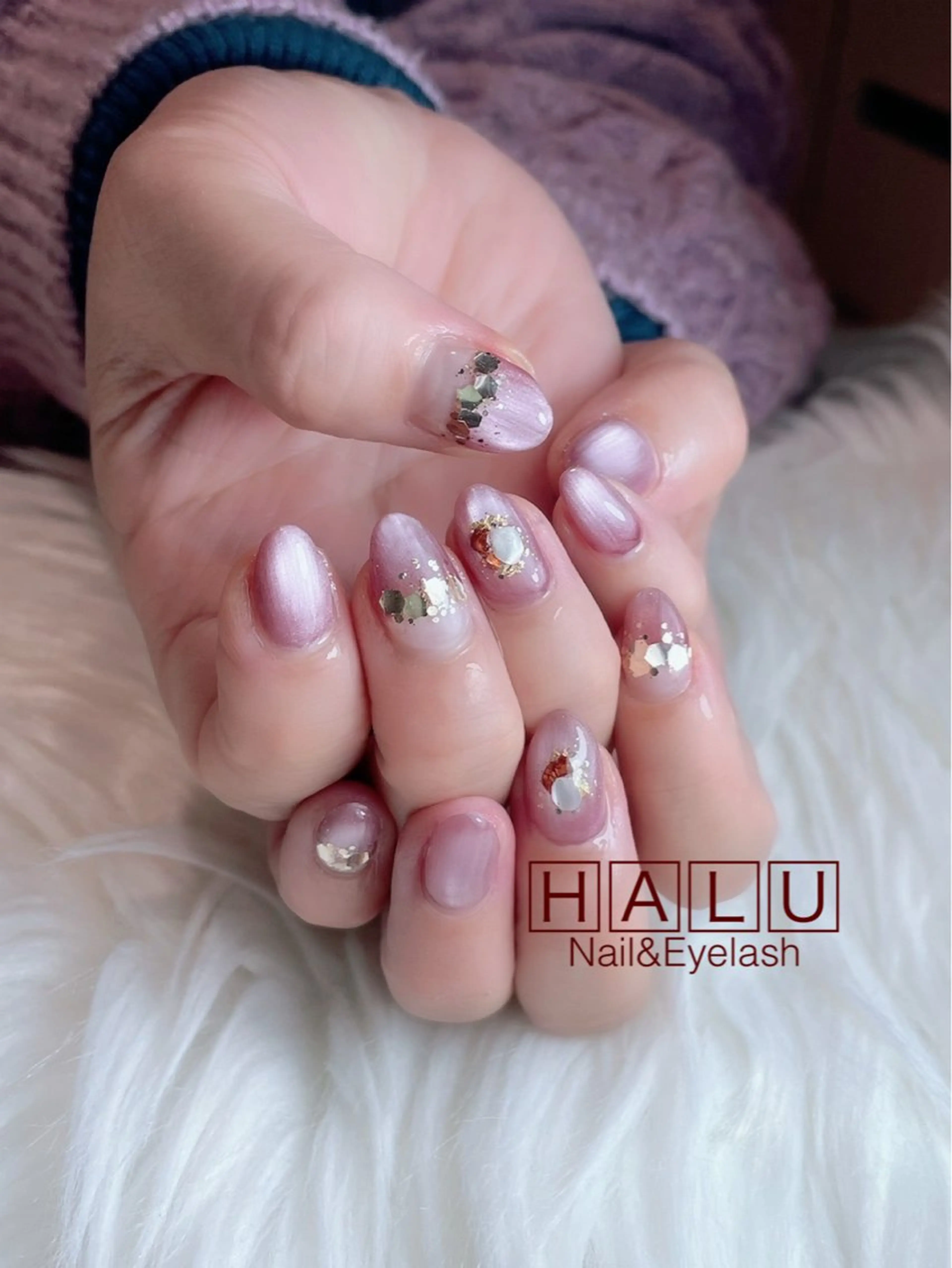 ネイル キラキラネイル シンプルネイル HALU ハルのネイルデザイン
