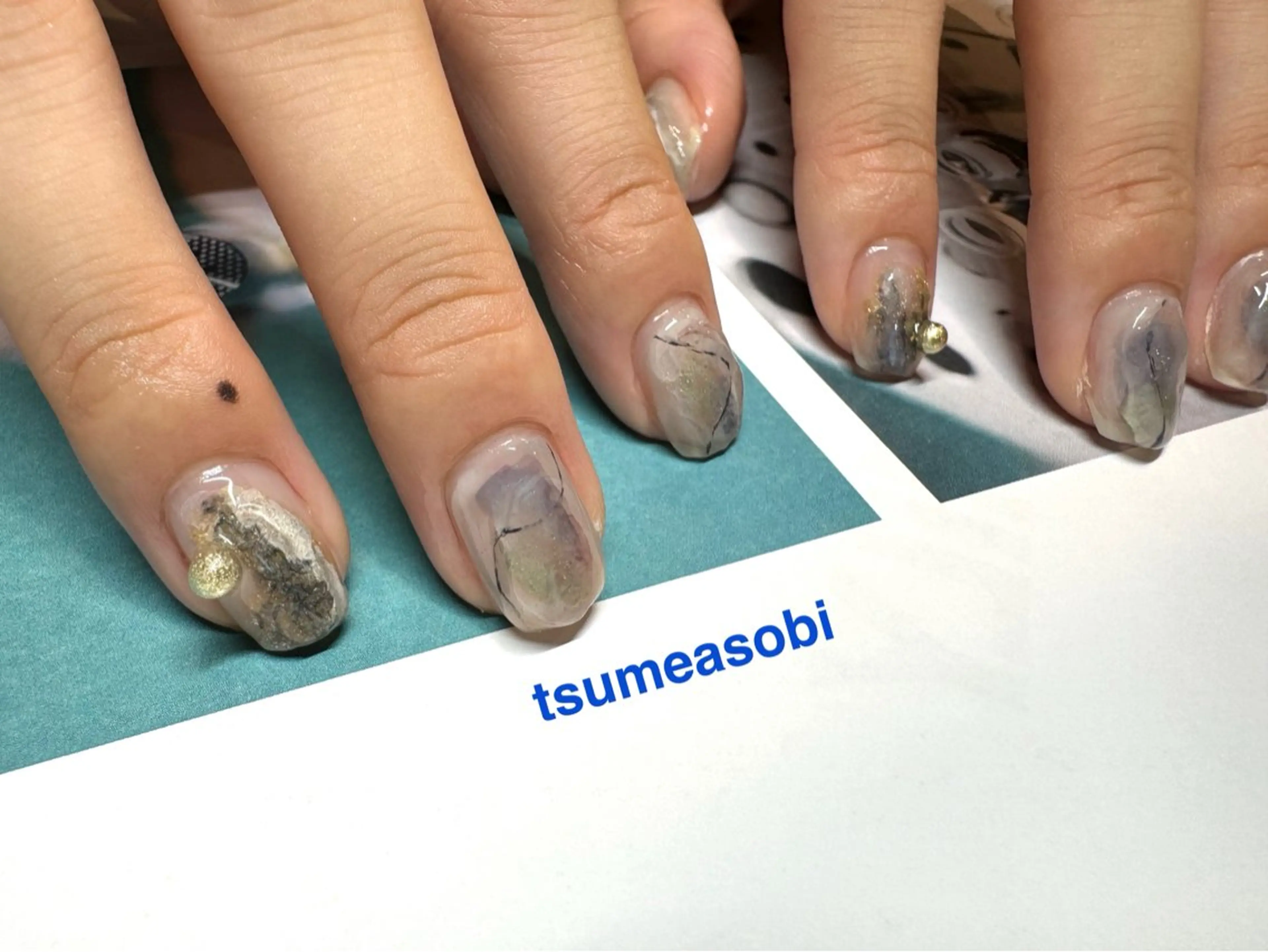 ネイル クリアネイル ニュアンスネイル ハンドネイル tsumeasobi所属・tsumeasobi 🪬macoのネイルデザイン