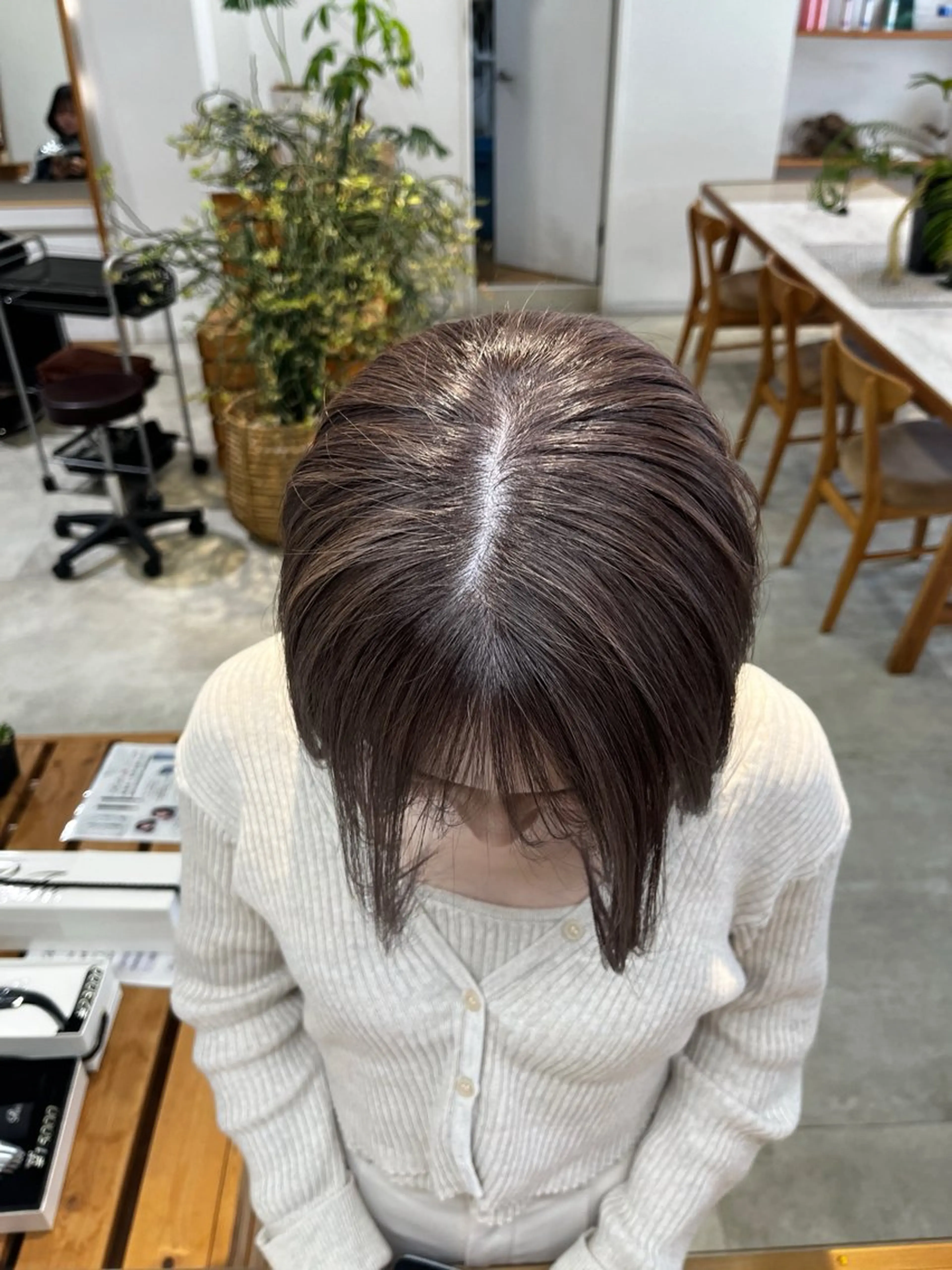 ミディアム カラー カット ヘアカラー トリートメント hoNua. 栄/透明感カラーのヘアスタイル