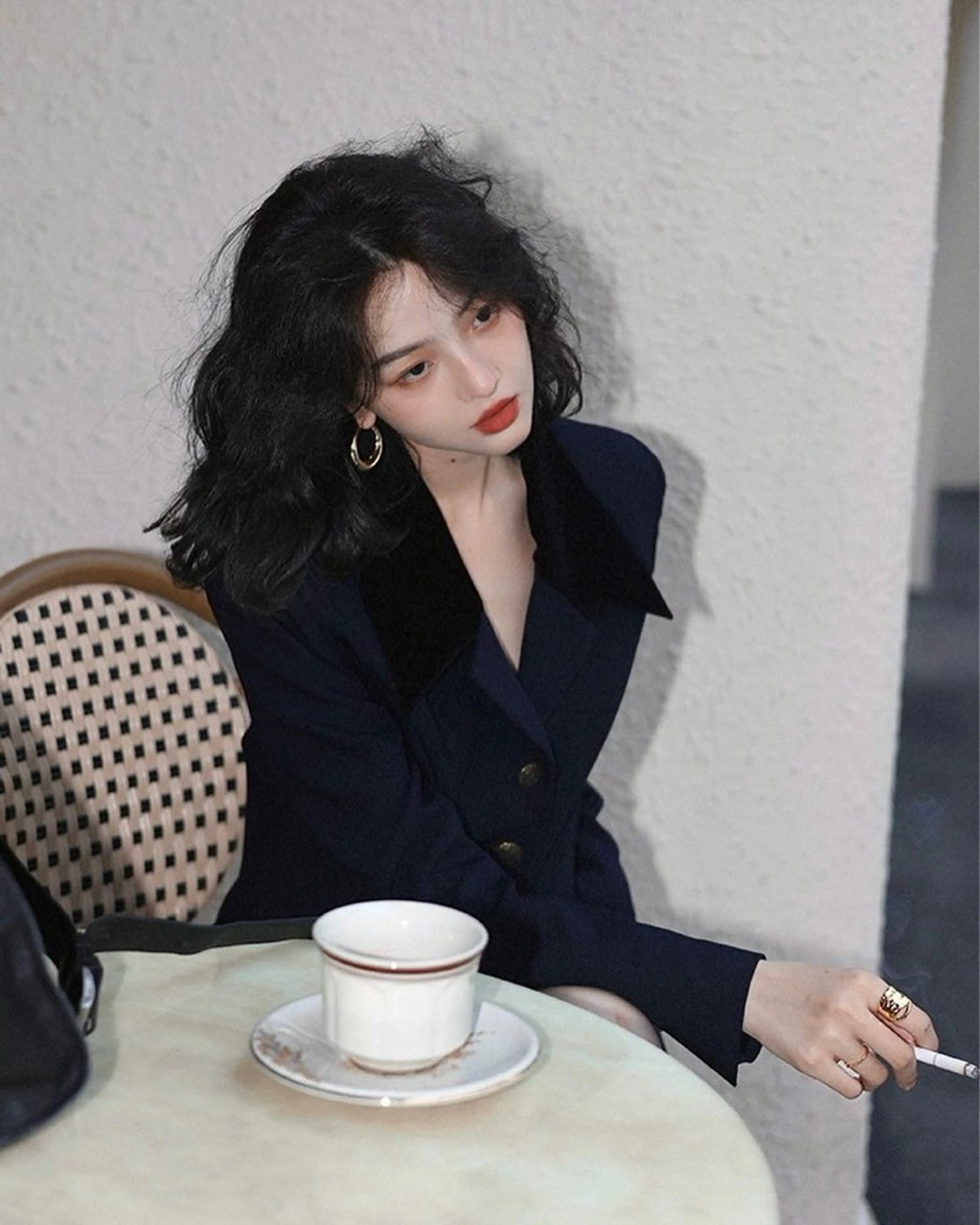 セミロング パーマ カット パーマ atelier doux dimanche（アトリエ・ドゥー・ディマンシュ）所属・Fukamiレイヤー 透明感カラーのヘアスタイル