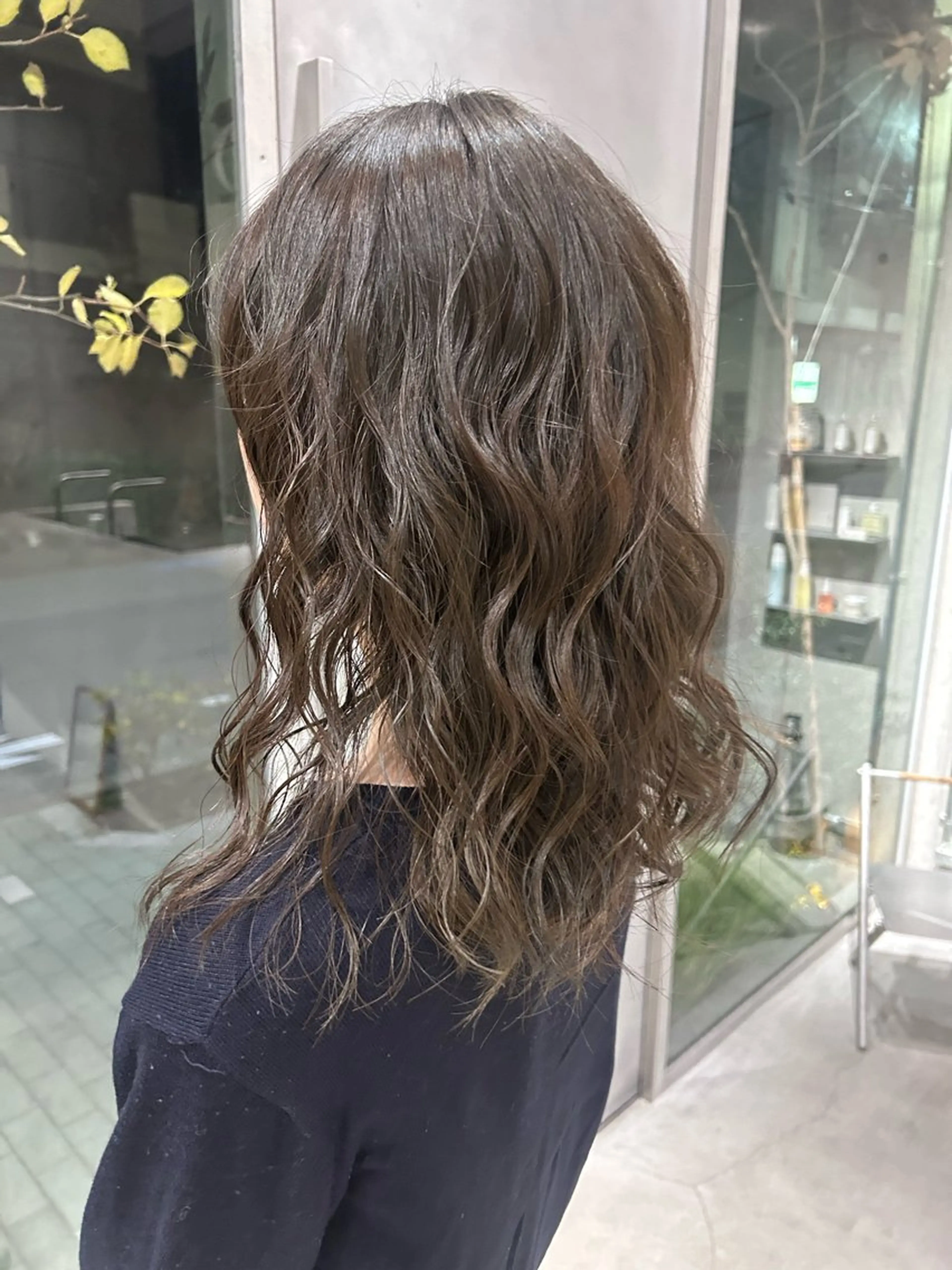 セミロング カラー ブラウンカラー オリーブブラウン ヘアカラー トリートメント uusi所属・Serena 清澄白河のヘアスタイル