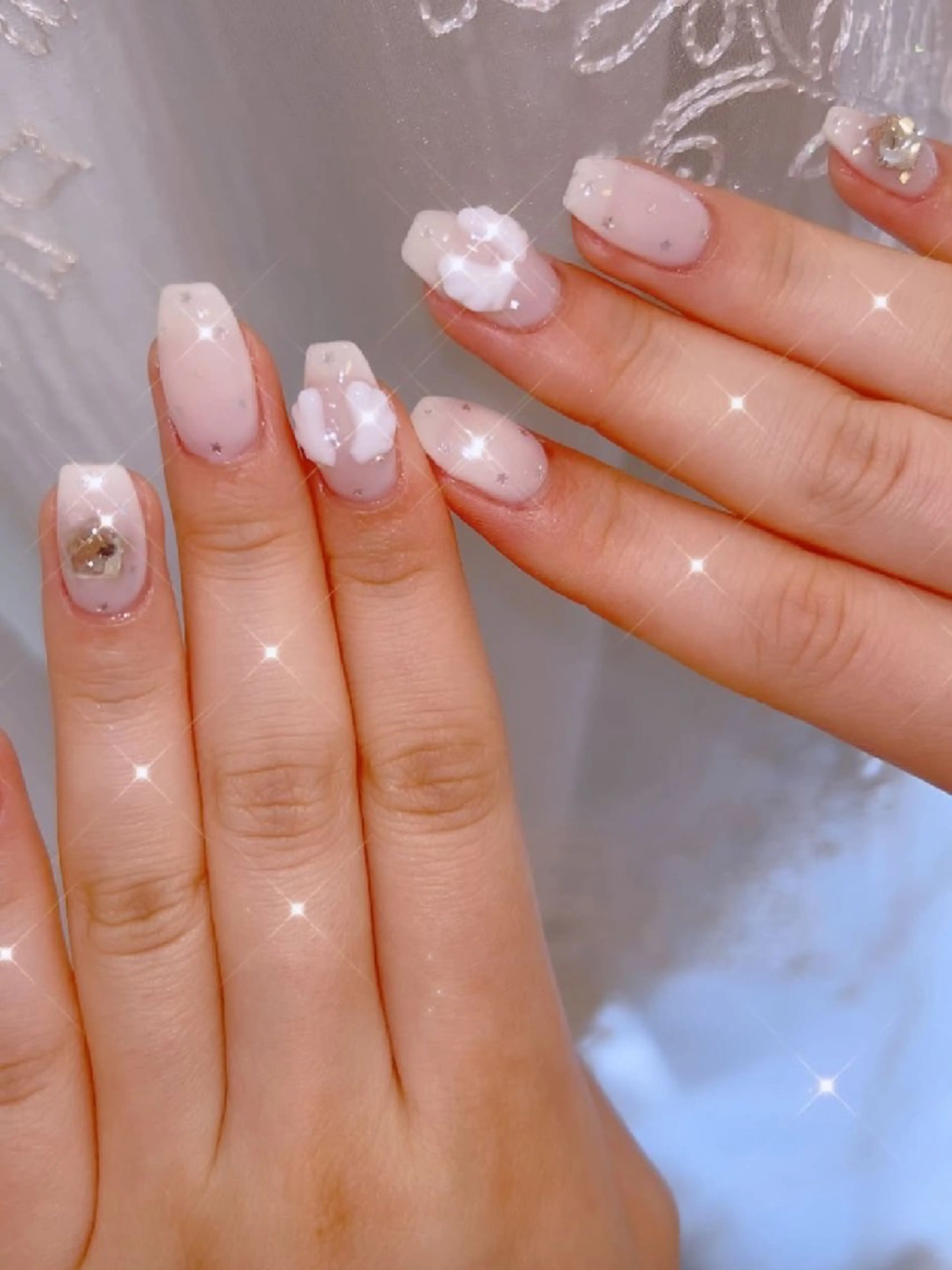 ネイル 長さ出し ジェルネイル 韓国ネイル マグネットネイル ニュアンスネイル ハンドネイル I LOVE ME NAIL.｡.:*♡のネイルデザイン