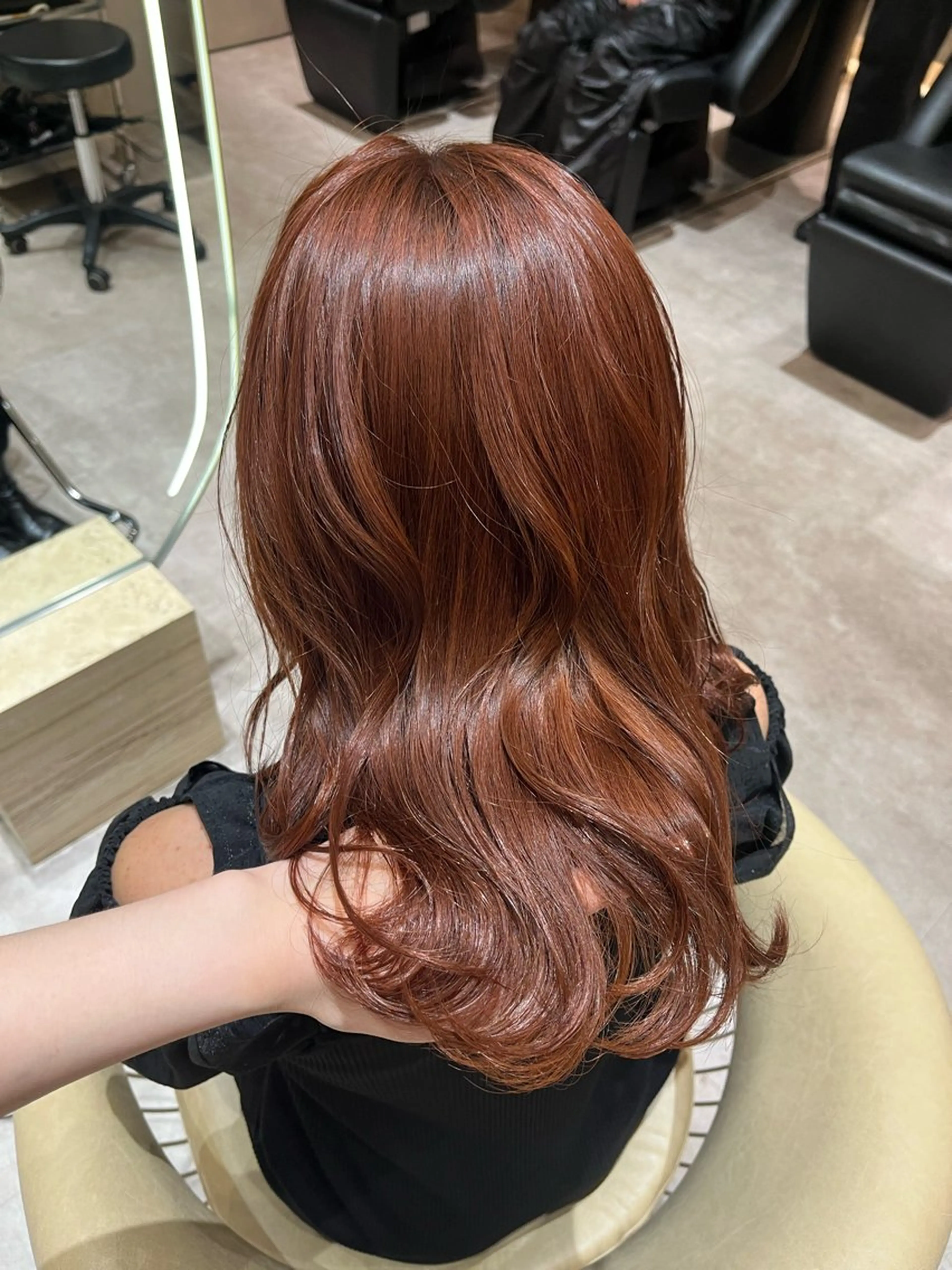 セミロング カット ヘアカラー ㊙️レイヤーカット 透明感カラーゆな㊙️のヘアスタイル