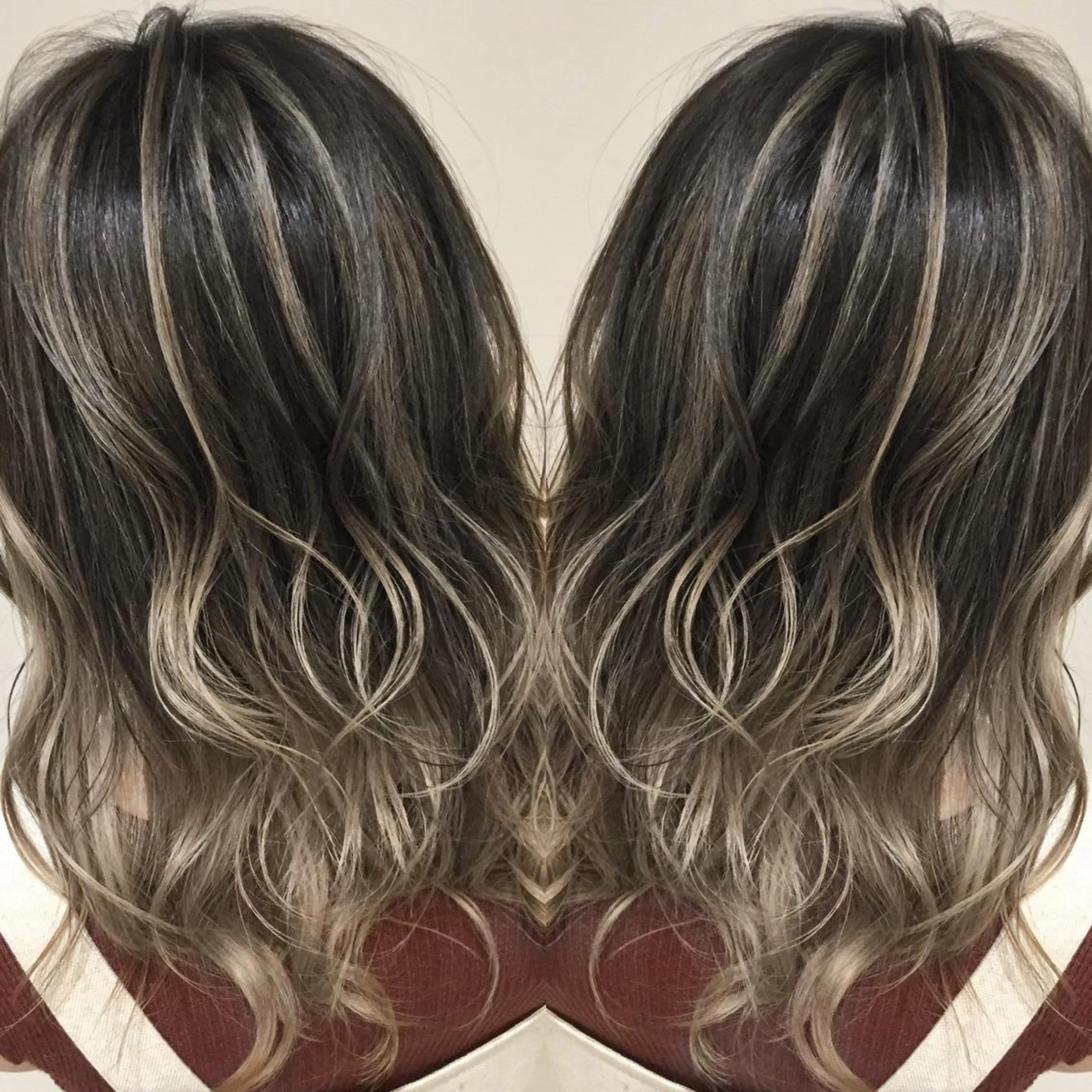 ミディアム カラー ヘアカラー ブリーチなしダブルカ ラー／髪質改善カラーのヘアスタイル