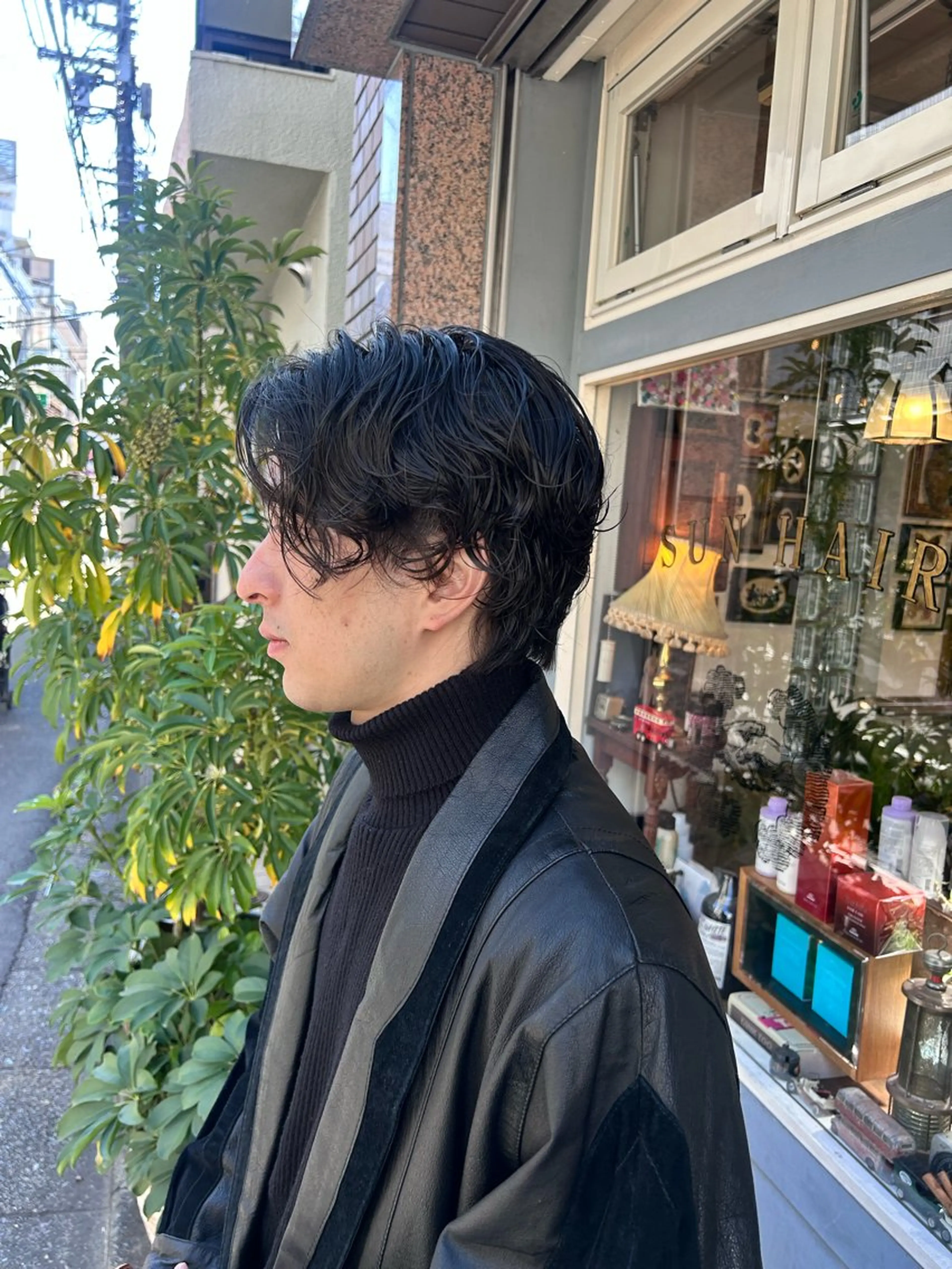 ショート パーマ メンズ メンズパーマ ニュアンスパーマ カット パーマ 清水千優/パーマ/透 明感カラー/メンズのヘアスタイル
