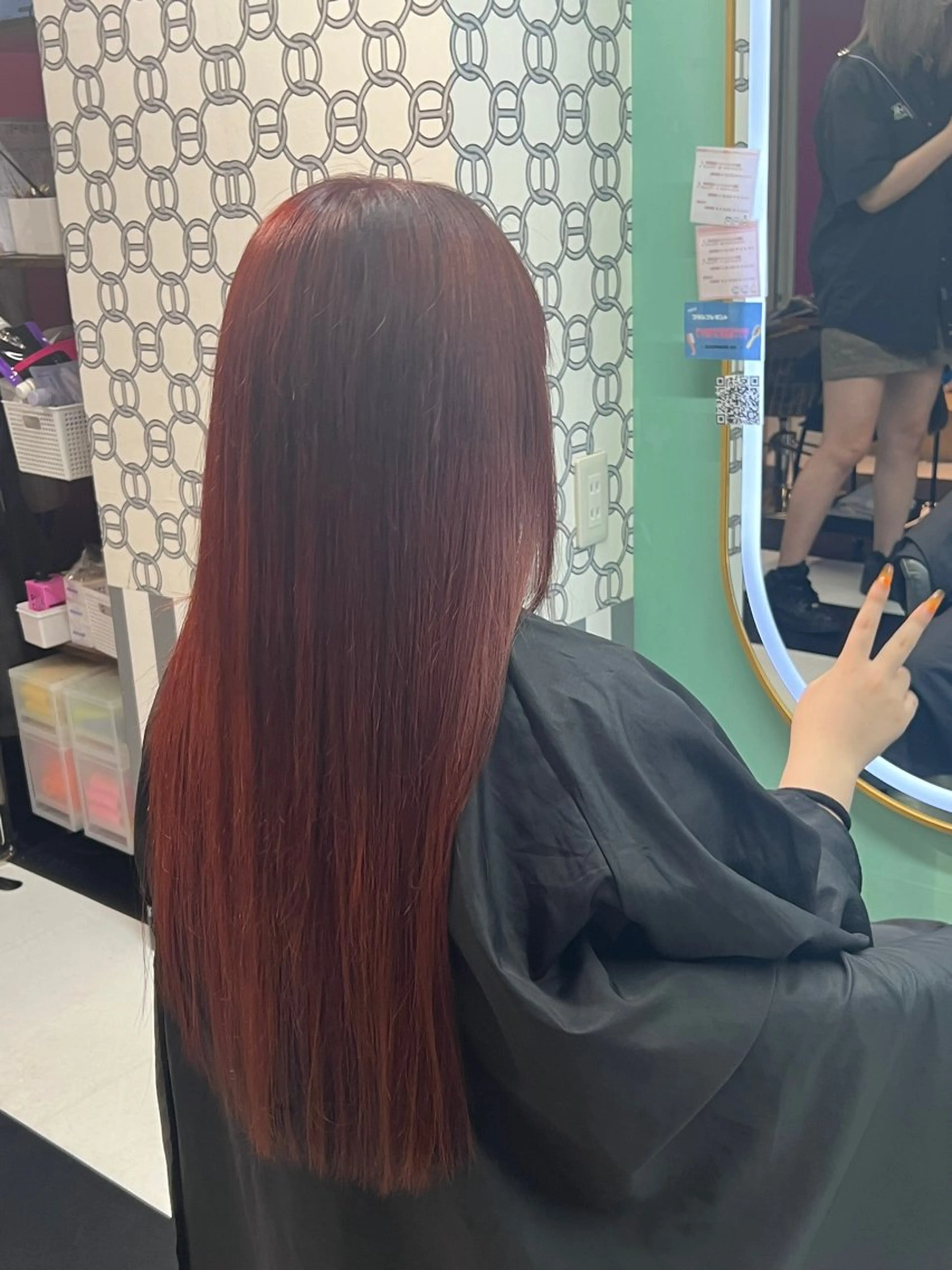 カラー オレンジ 🐺新宿manabu プルエクステ🐺のヘアスタイル