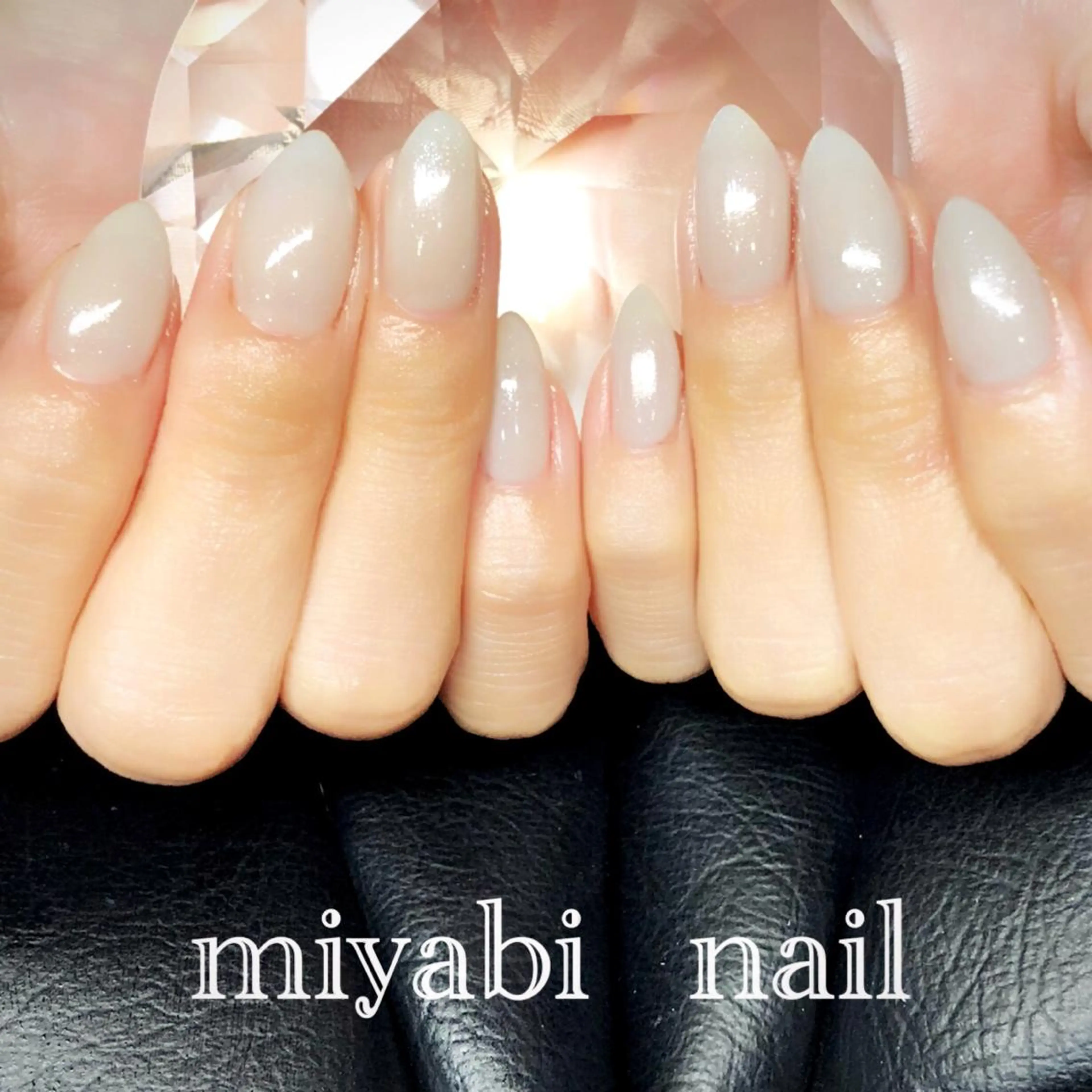 ネイル ジェルネイル ラメ(グリッター) ワンカラーネイル シンプルネイル 春ネイル ハンドネイル miyabi nail 桂川駅近くのネイルデザイン