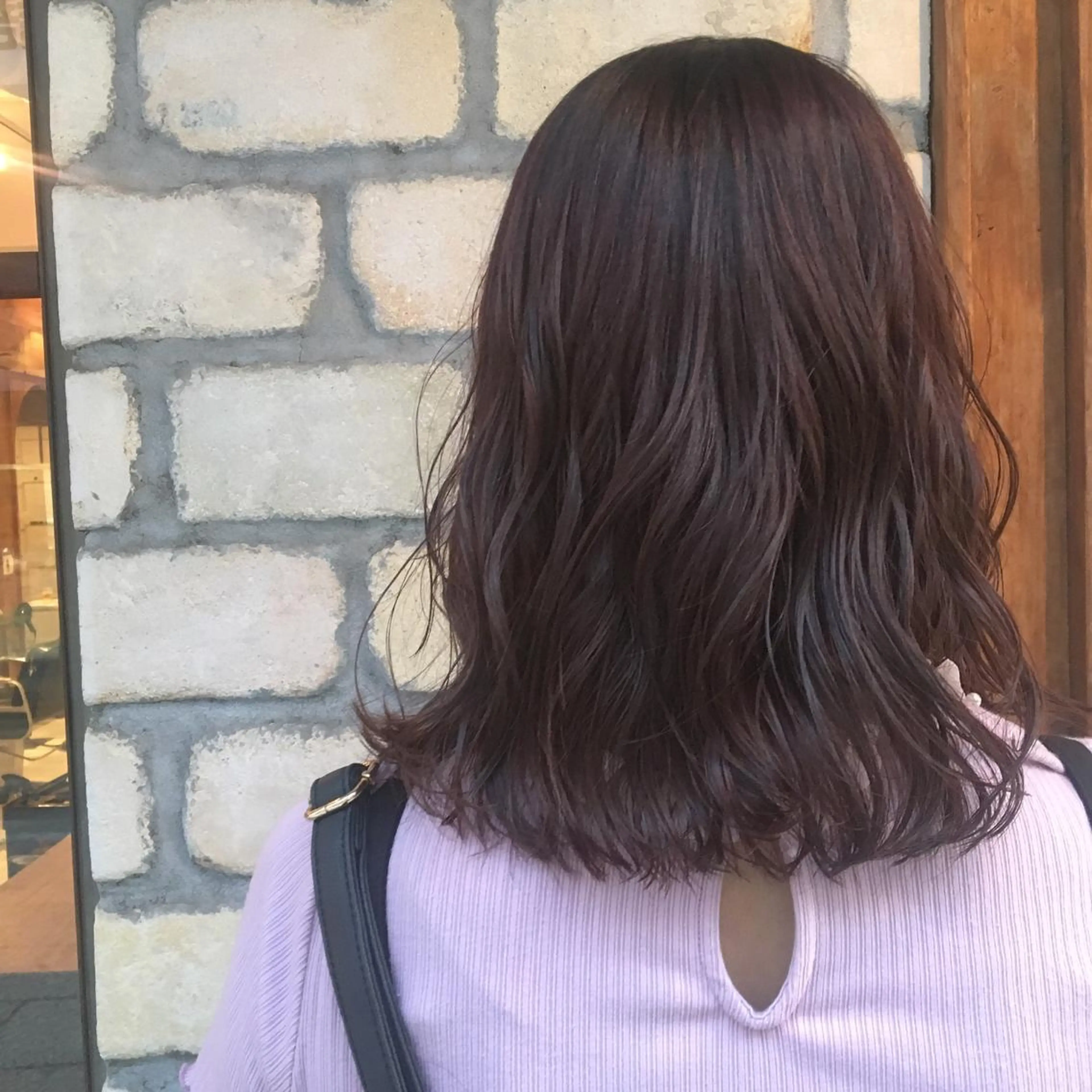 ミディアム 切りっぱなしロブ emme MIHO♡のヘアスタイル