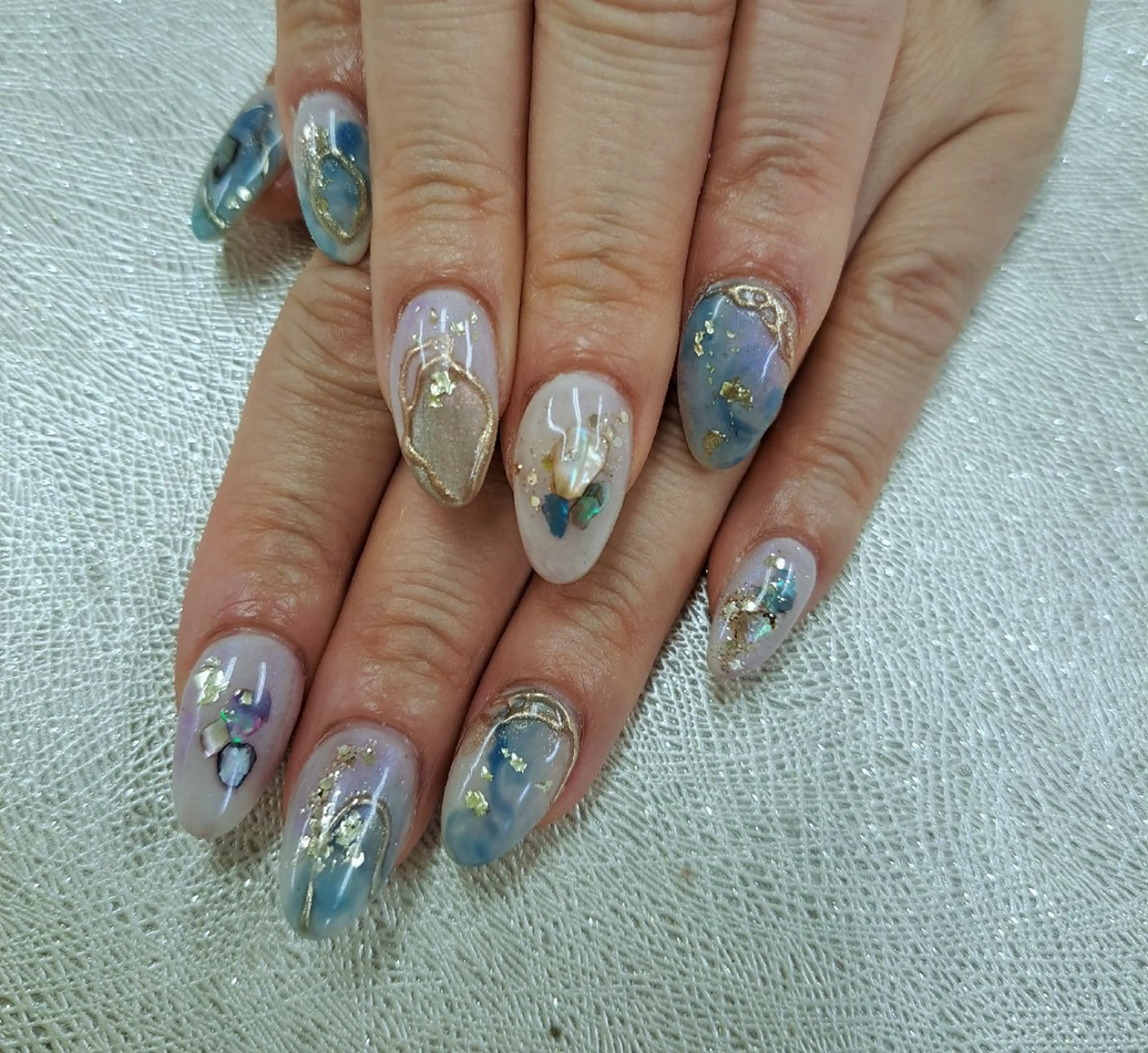 ネイル チークネイル フレンチネイル ジェルネイル ガーリー ハート ハンドネイル 河野ちえ (雑誌掲載サロン)のネイルデザイン