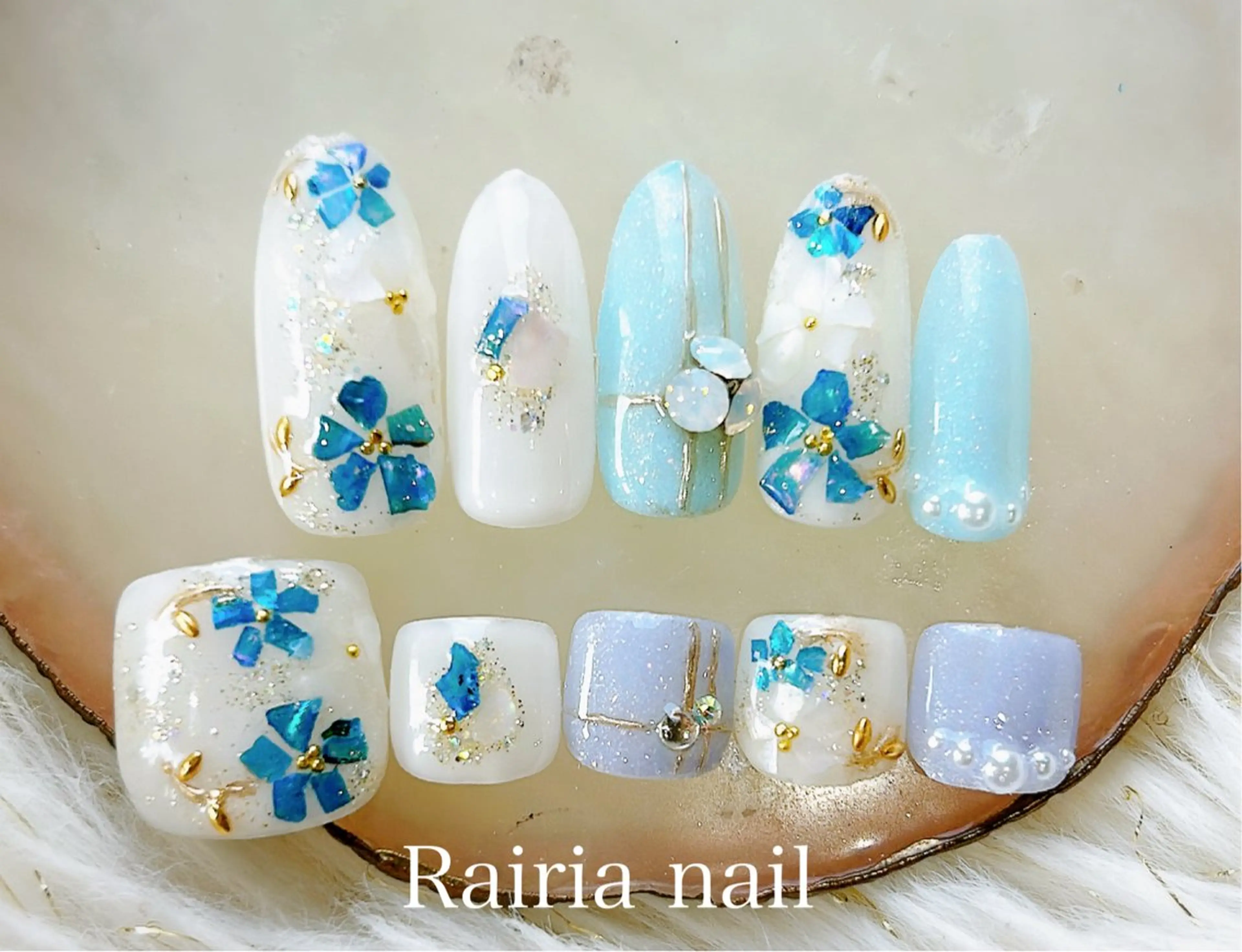 ネイル アートネイル ジェルネイル 持ち込み ニュアンスネイル パラジェル Rairia nail本八幡店のネイルデザイン