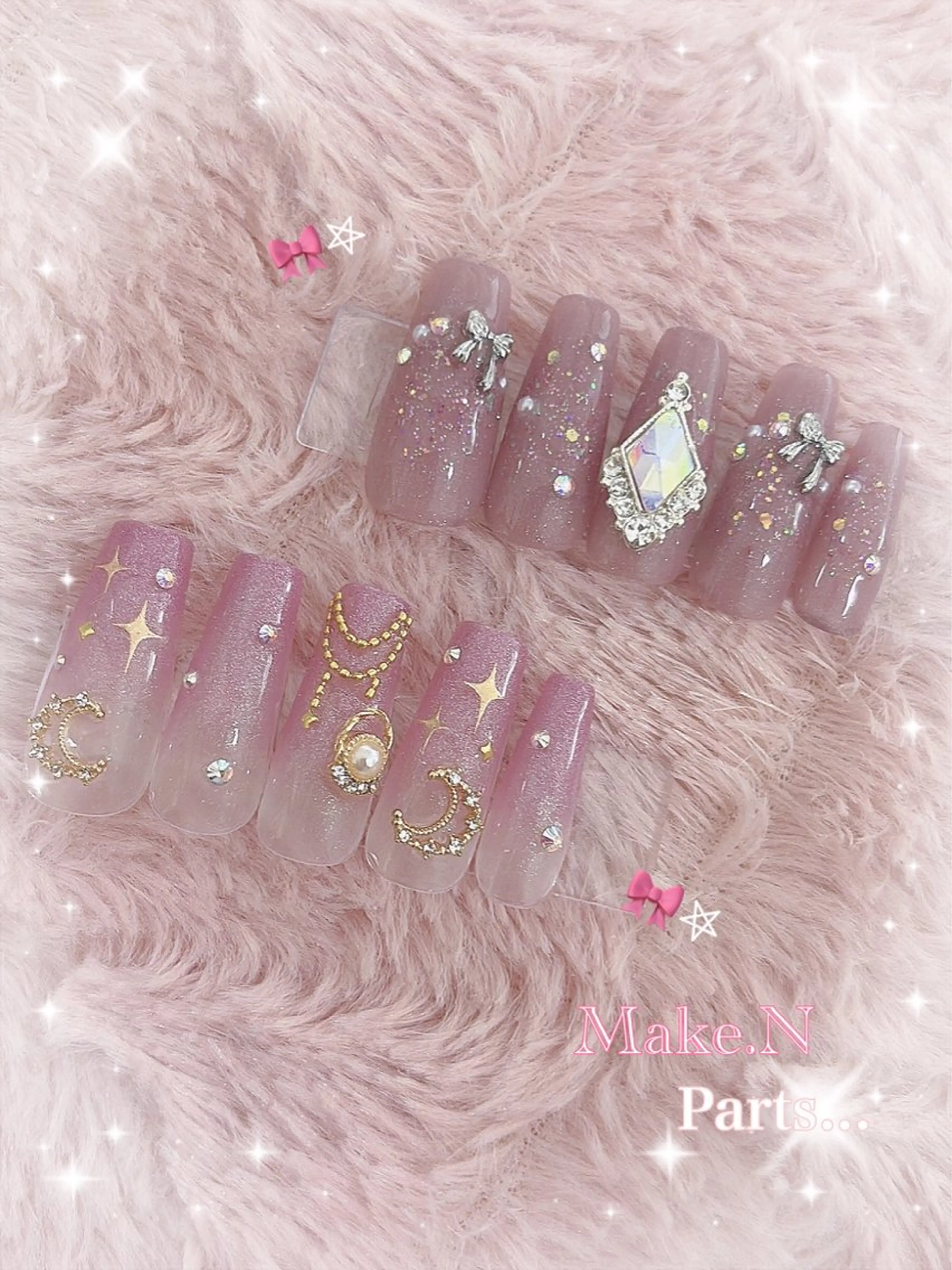 ネイル ハンドネイル RiLion💗 Risa🦋💜のネイルデザイン