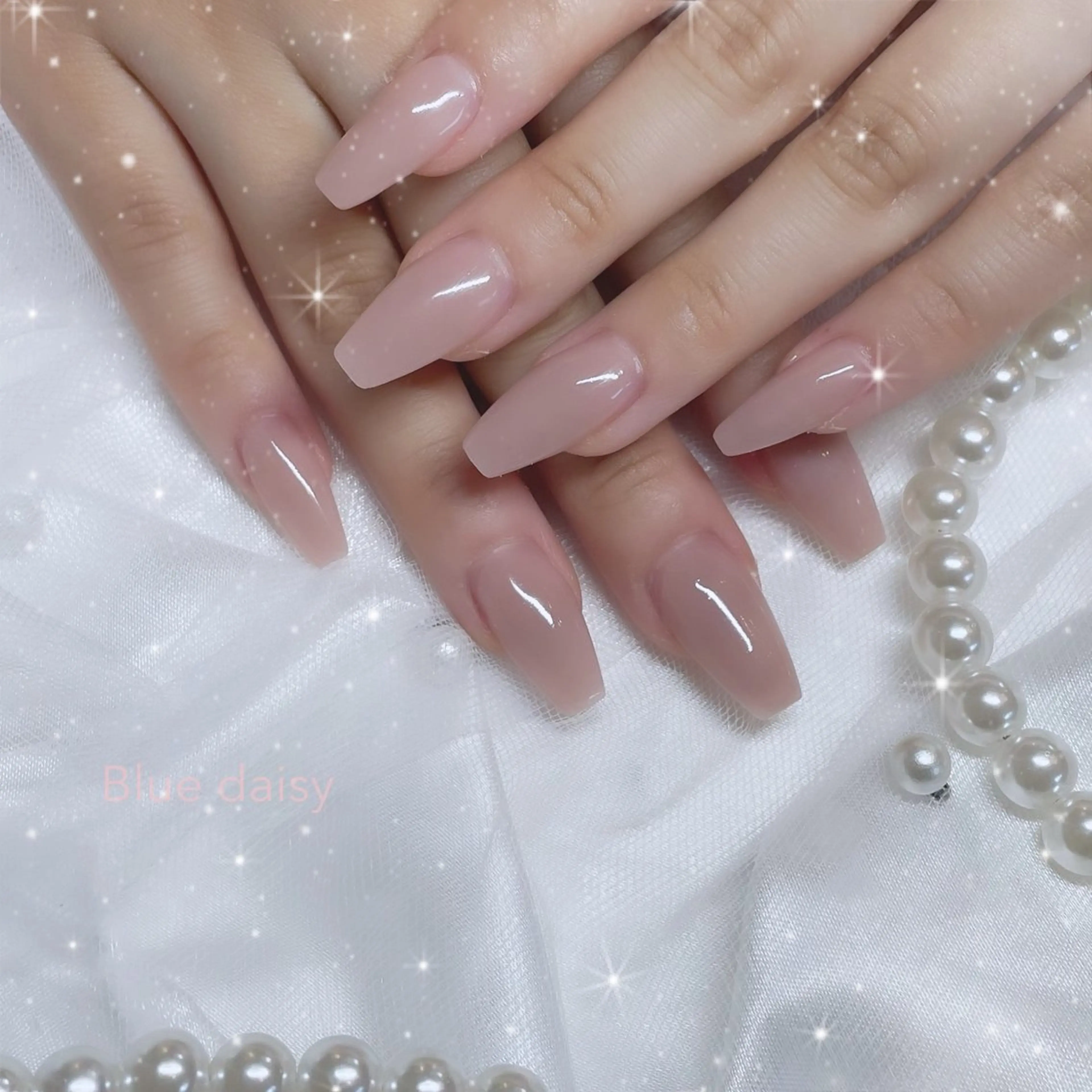 ネイル ピンク ピンクベージュ ハンドネイル Blue daisy所属・Blue daisy 栄本店のネイルデザイン