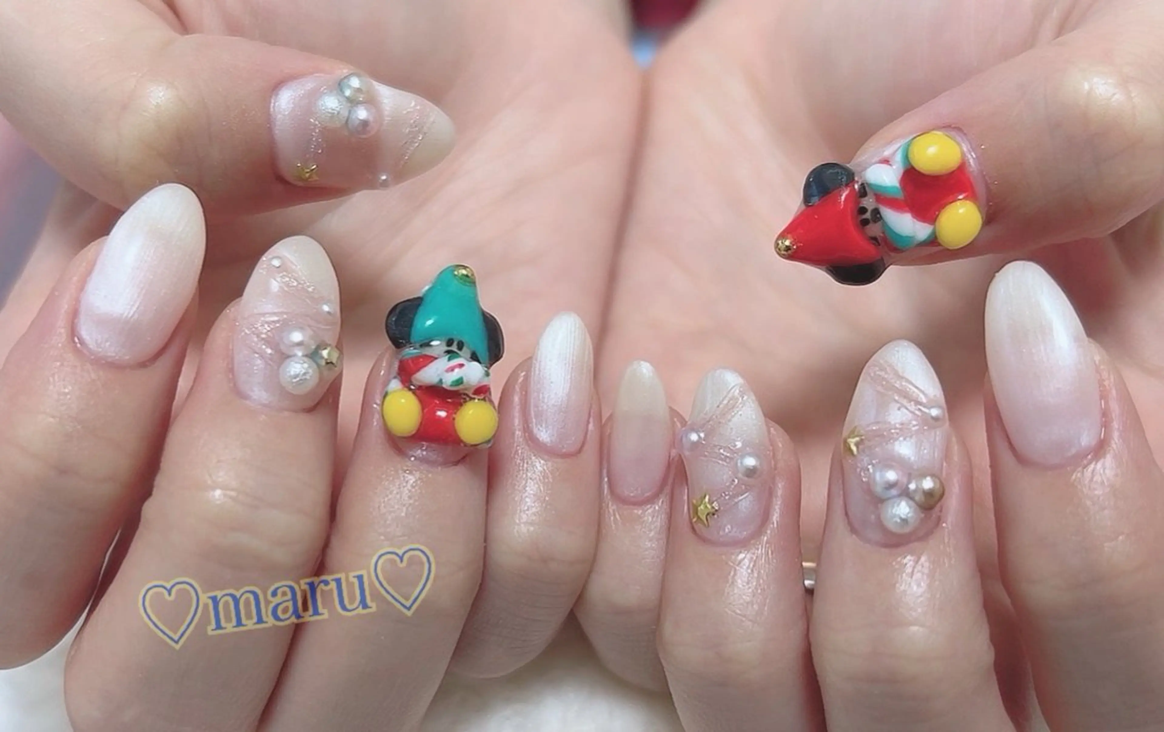 ネイル 持ち込み ハンドネイル フットネイル まるみ ♡のネイルデザイン