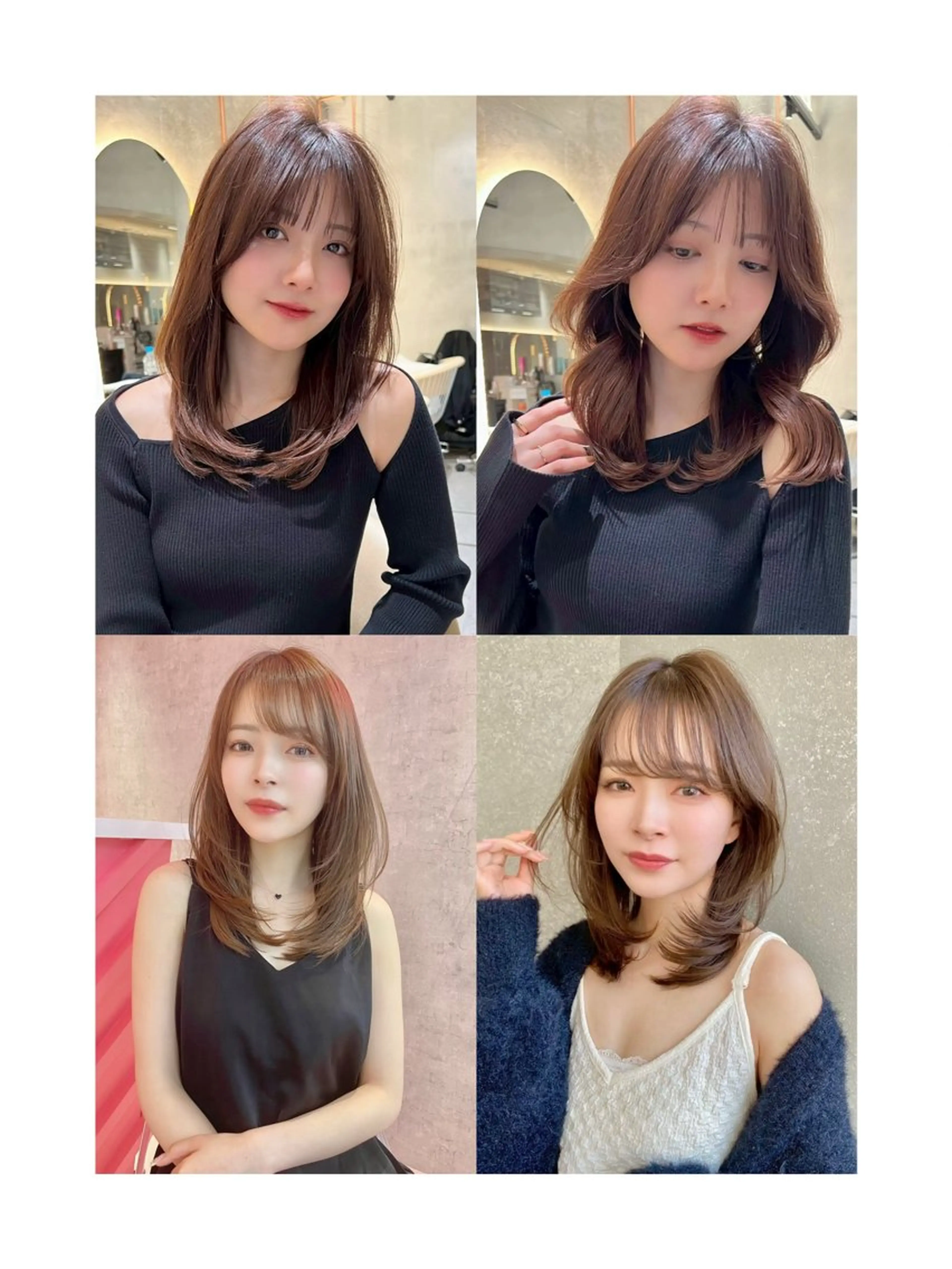 ミディアム カラー ヘアカラー 髪質改善 ANFINI 仙台所属・髪質改善 中島一斗のヘアスタイル