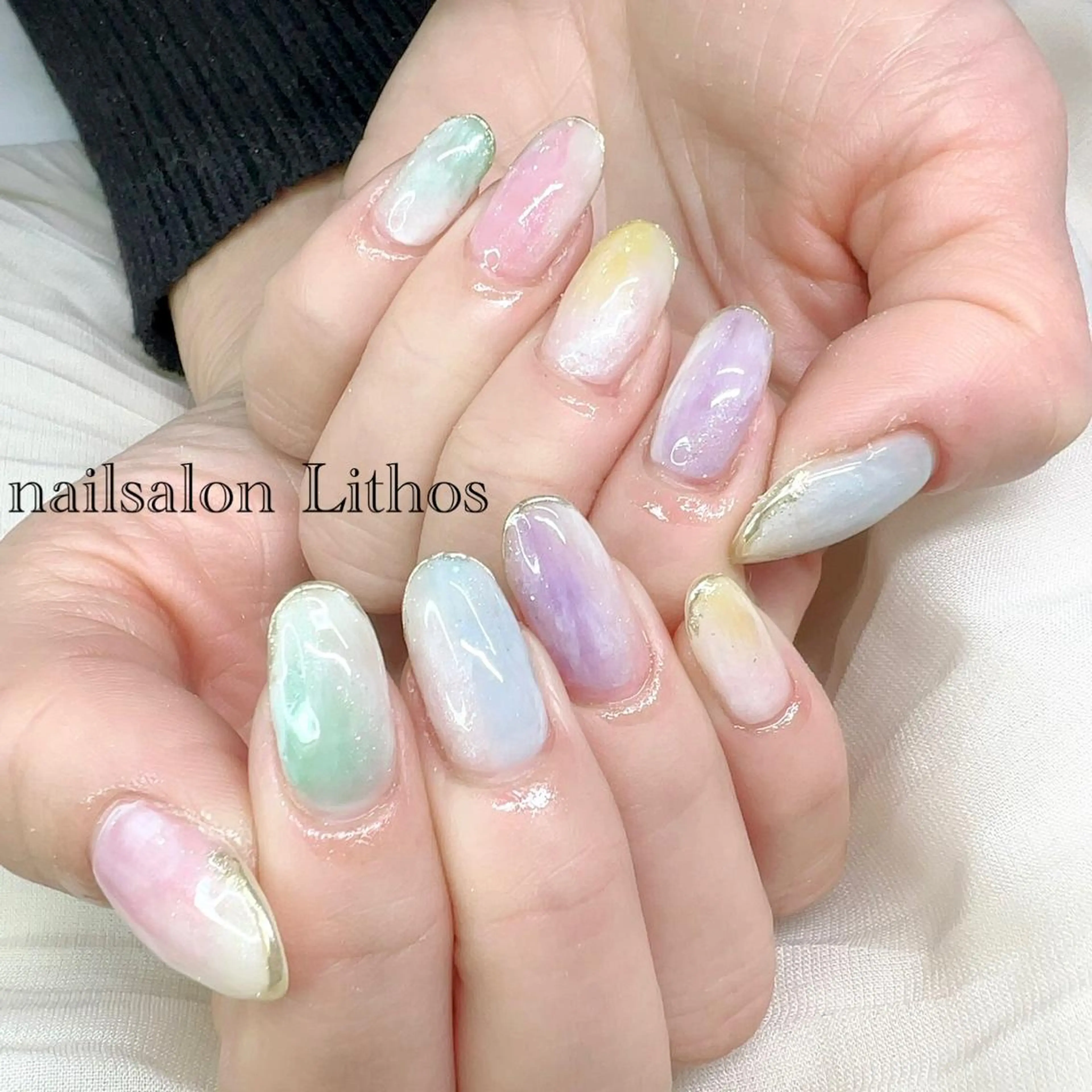 ネイル パステルネイル ハンドネイル nailsalon Lithos所属・nailsalon Recontreのネイルデザイン