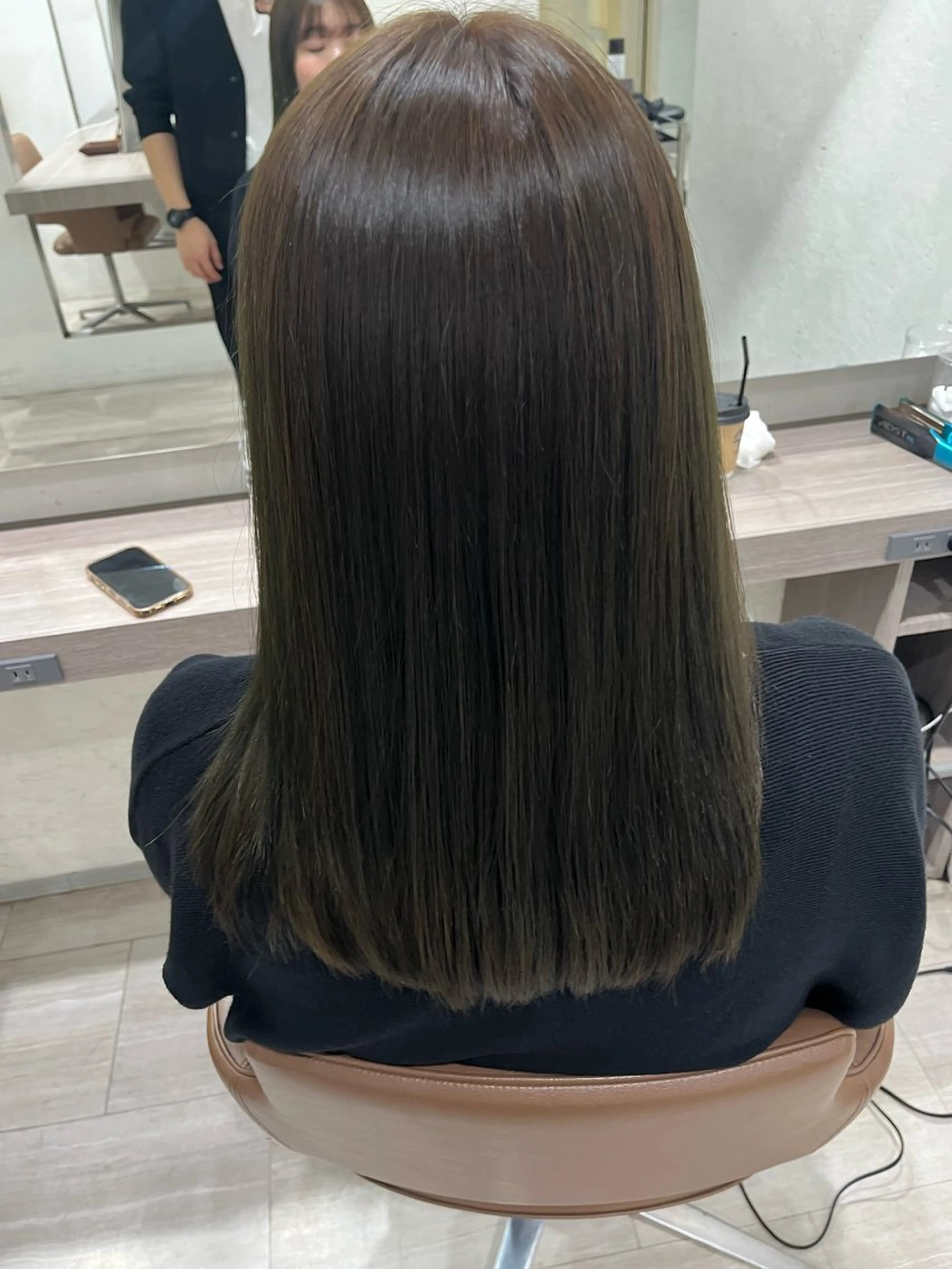 セミロング カラー オリーブカラー ボブ✖️似合わせ カラーいくたのヘアスタイル