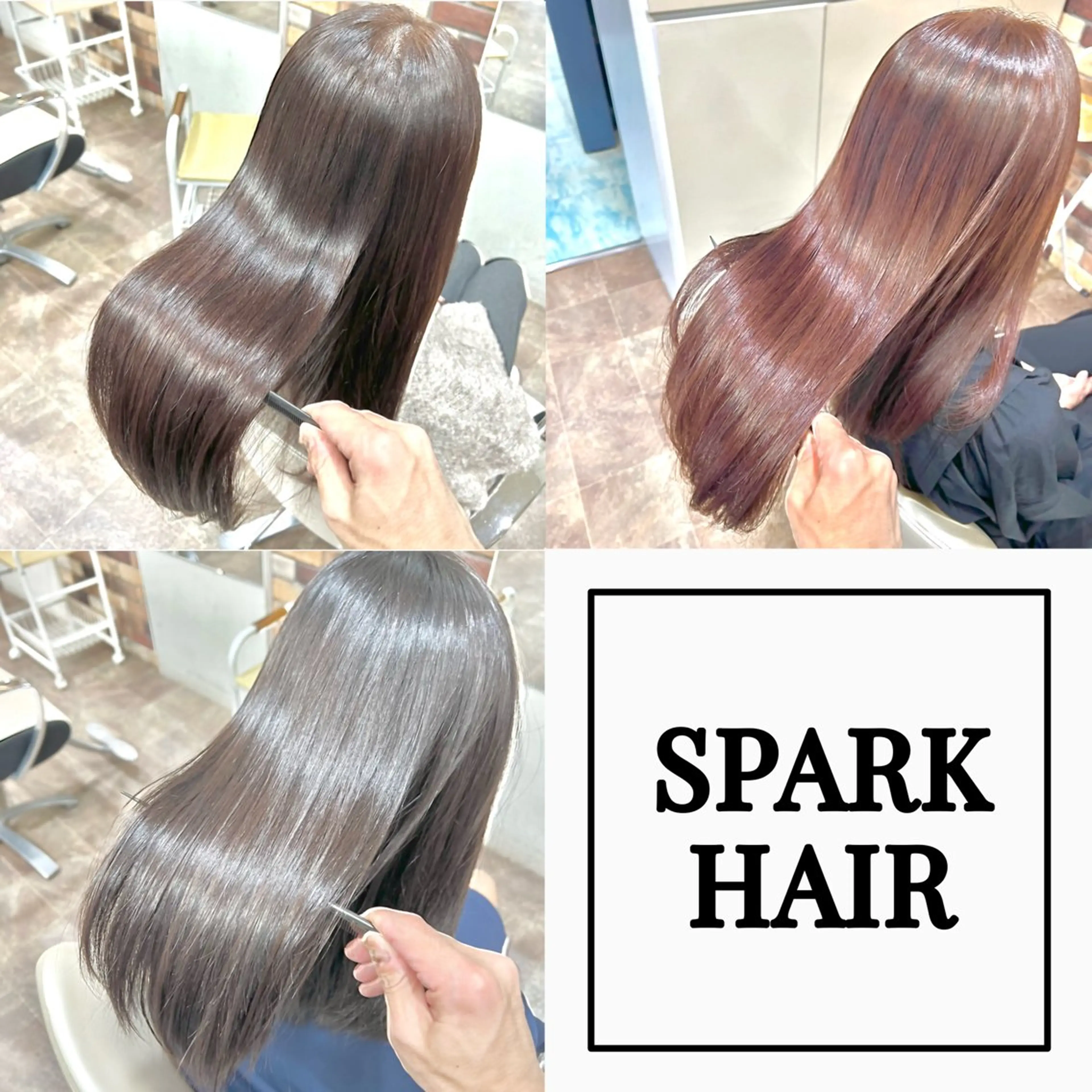 ロング カラー カット 縮毛矯正 トリートメント スパークヘア所属・大人女性の縮毛矯正/ お手入れ簡単/馬渕樹のヘアスタイル