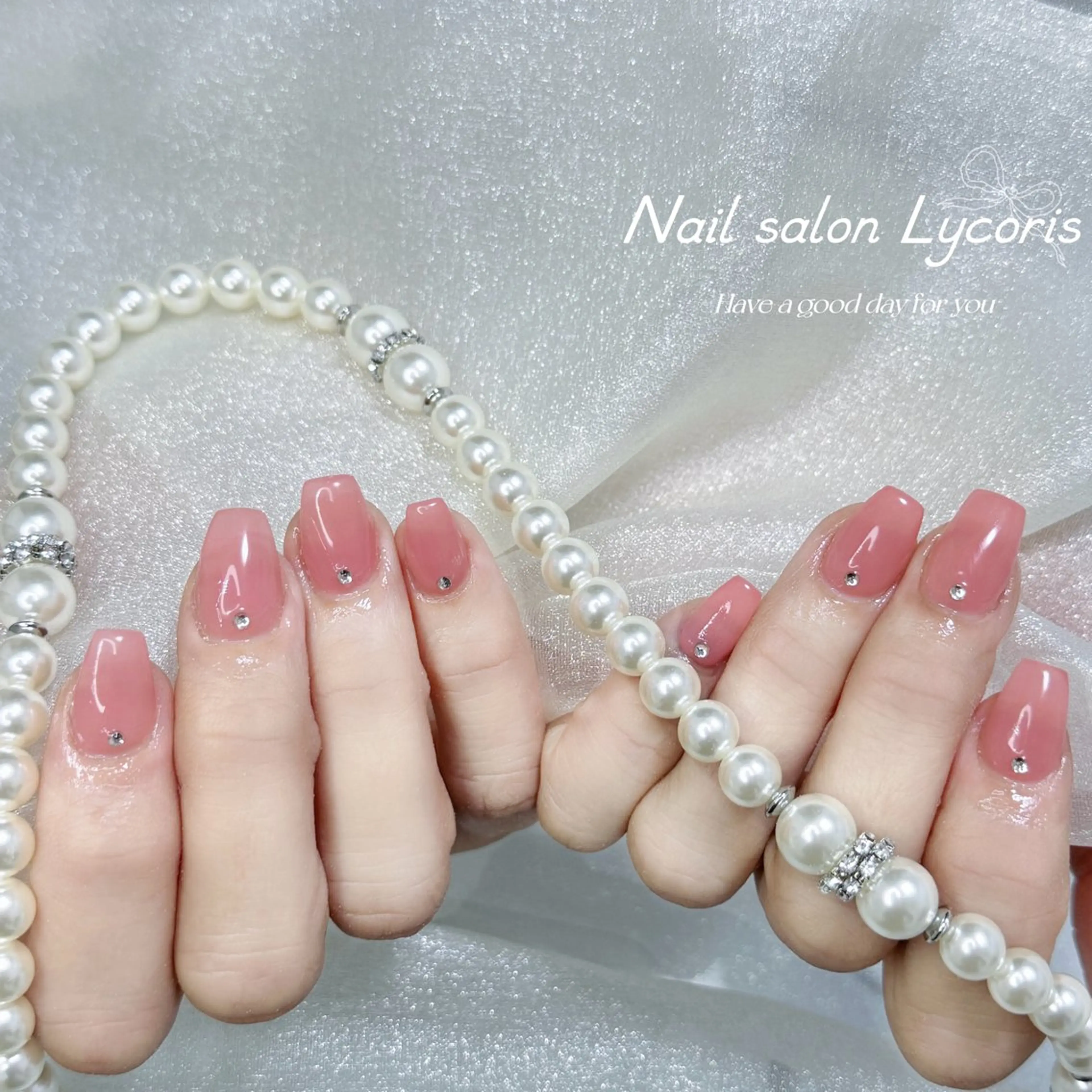 ネイル ストーンネイル ハンドネイル Nail salon Lycoris キキのネイルデザイン