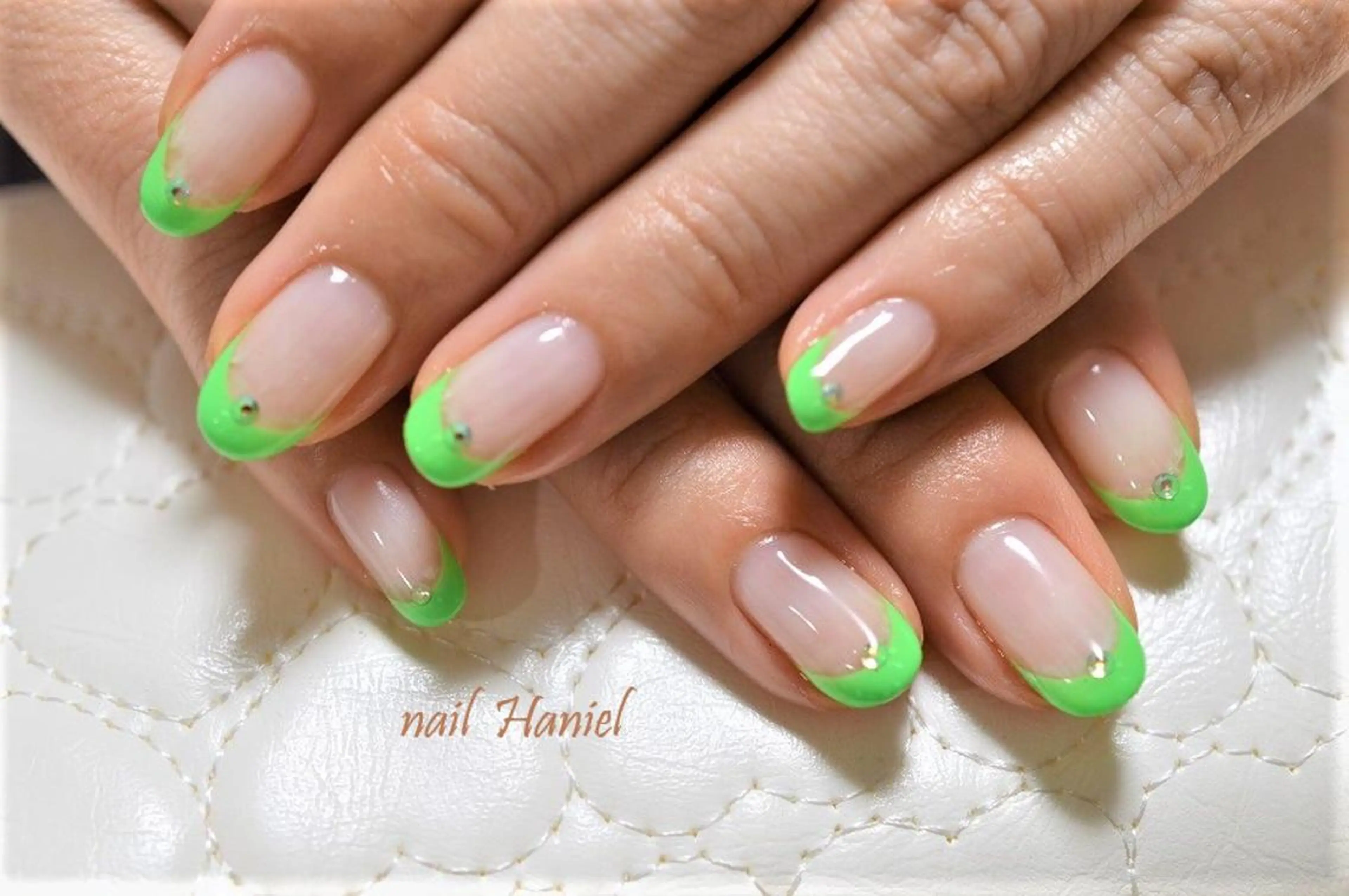 ネイル フットネイル フレンチネイル ジェルネイル パラジェル nail Haniel所属・半蔵門サロンハニエル 魅神 ちよのネイルデザイン