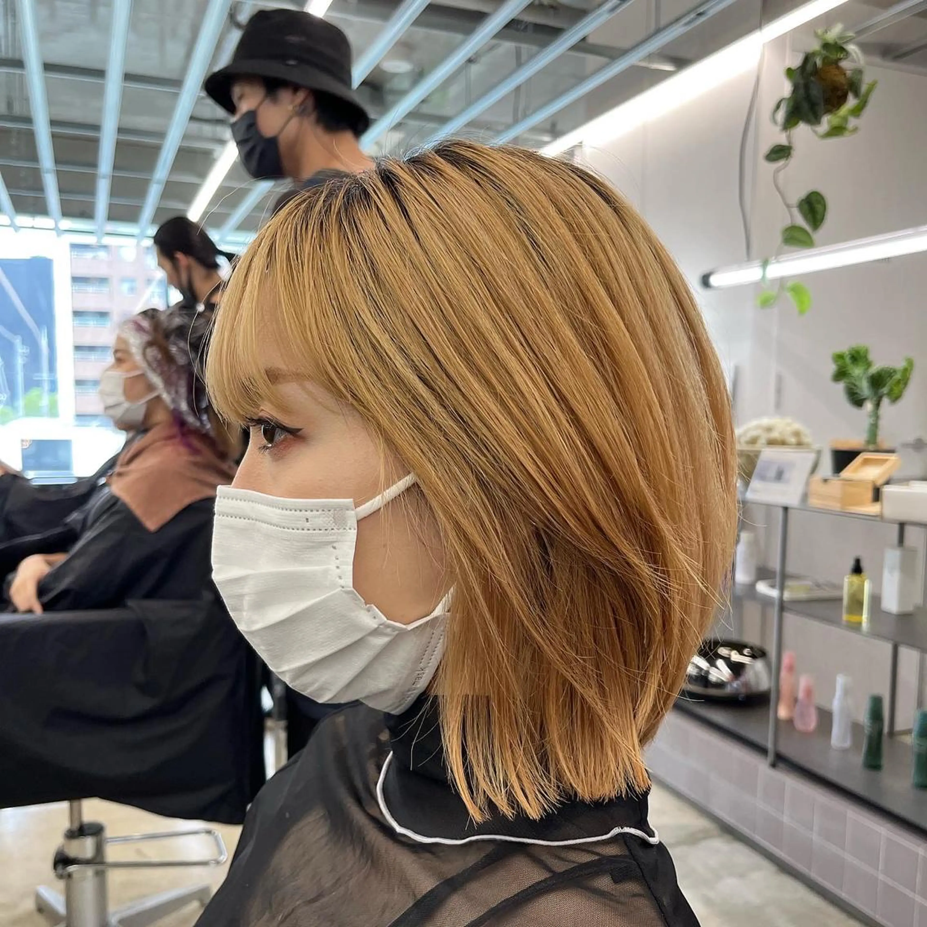 ミディアム カラー カット ダブルカラー/ ケアブリーチ/クニトのヘアスタイル