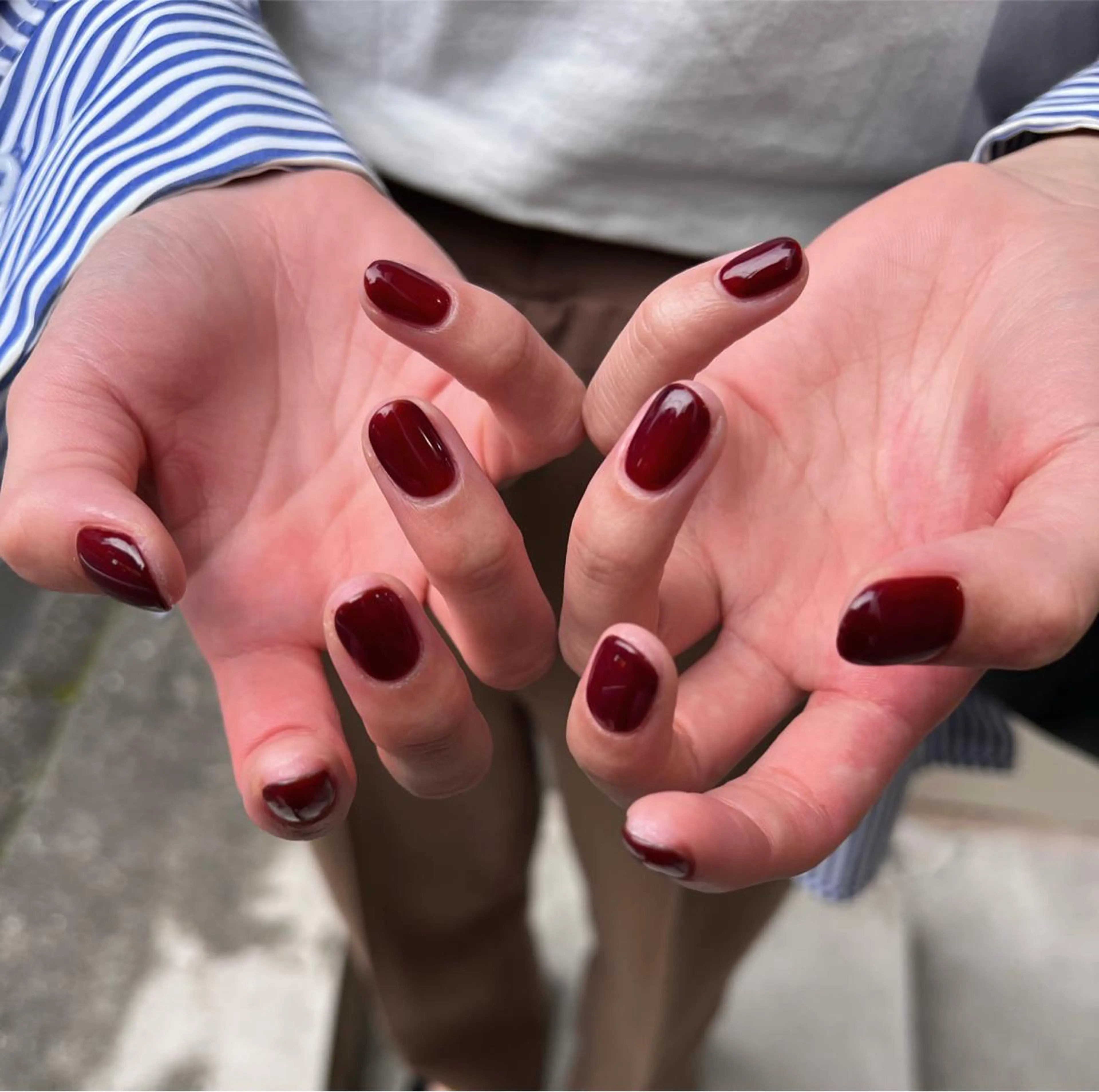 ネイル ブラウン フレンチネイル マグネットネイル ミラーネイル ニュアンスネイル 酒井 サカイのネイルデザイン