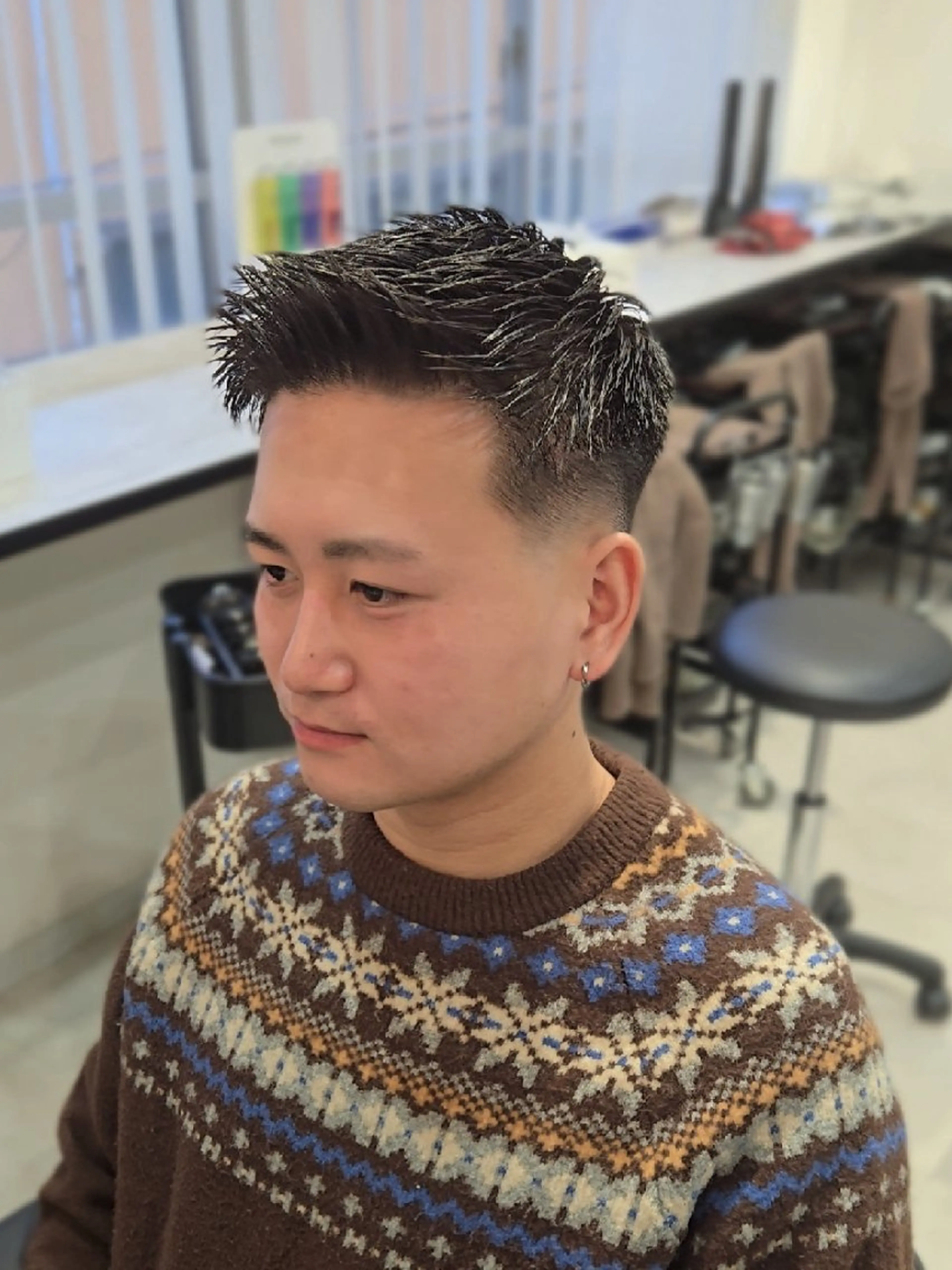 メンズ ショート メンズメッシュ カット ヘアセット Lapis 名古屋駅前店所属・LEN名古屋/パーマ メンズ特化美容師のヘアスタイル