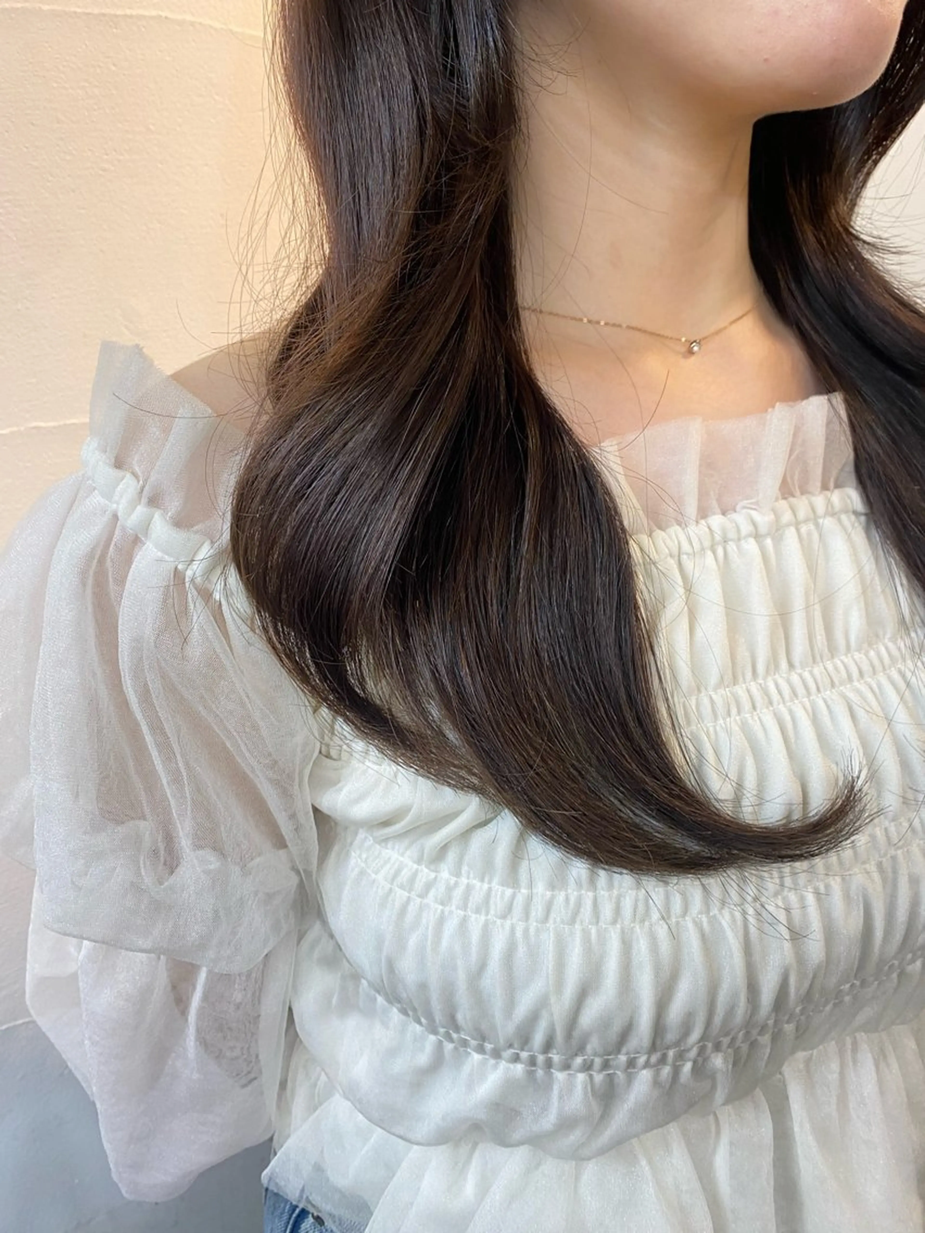 セミロング カラー くびれヘア レイヤーカット hair&culturegallery moloco所属・RISA🩶🐈‍⬛ カット✨透明感カラーのヘアスタイル