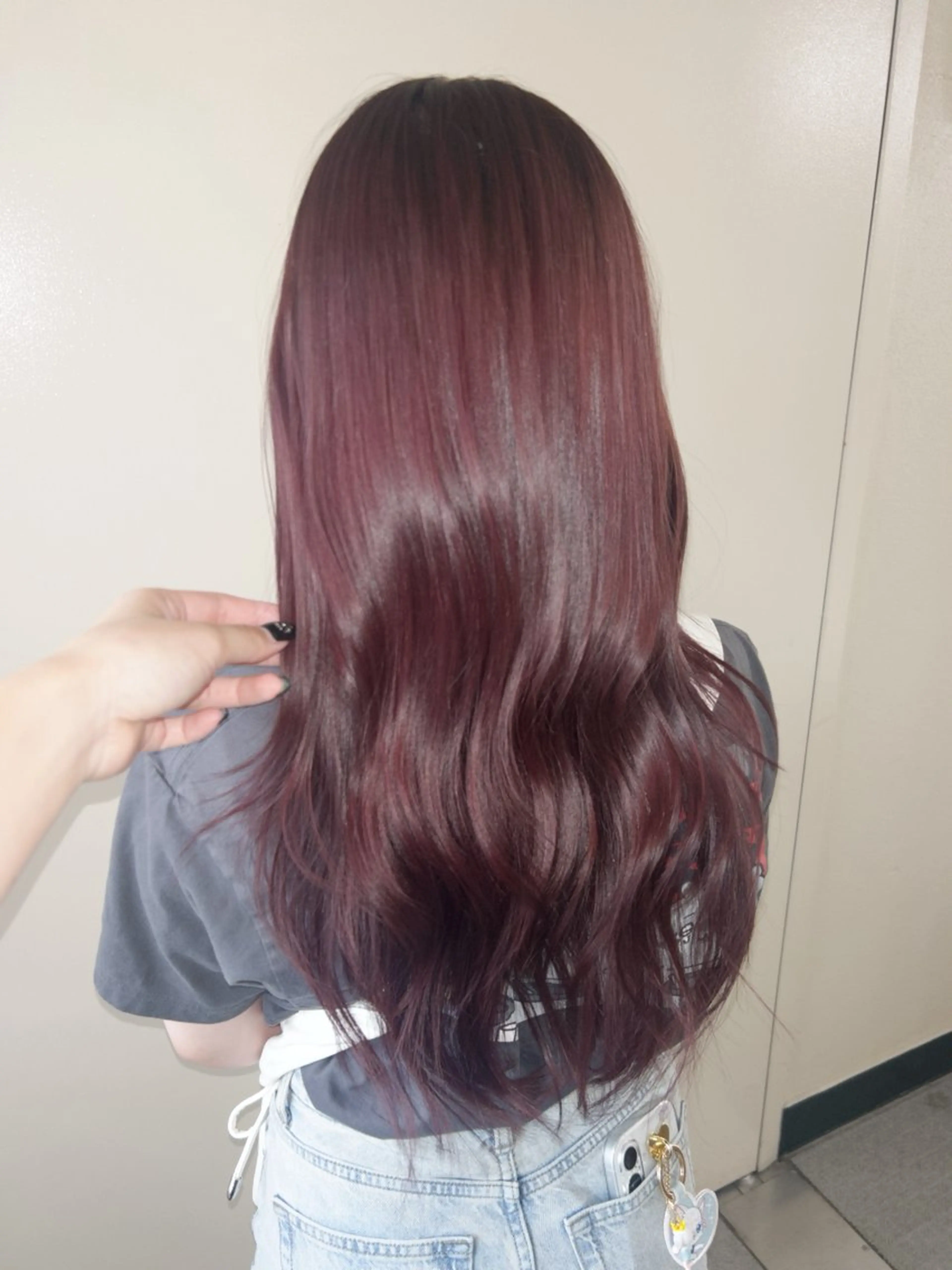 ロング カラー ブリーチ ダブルカラー ブリーチなしカラー レッドカラー ☕️結【suii.】 ボブ/ヘアセット☕️のヘアスタイル