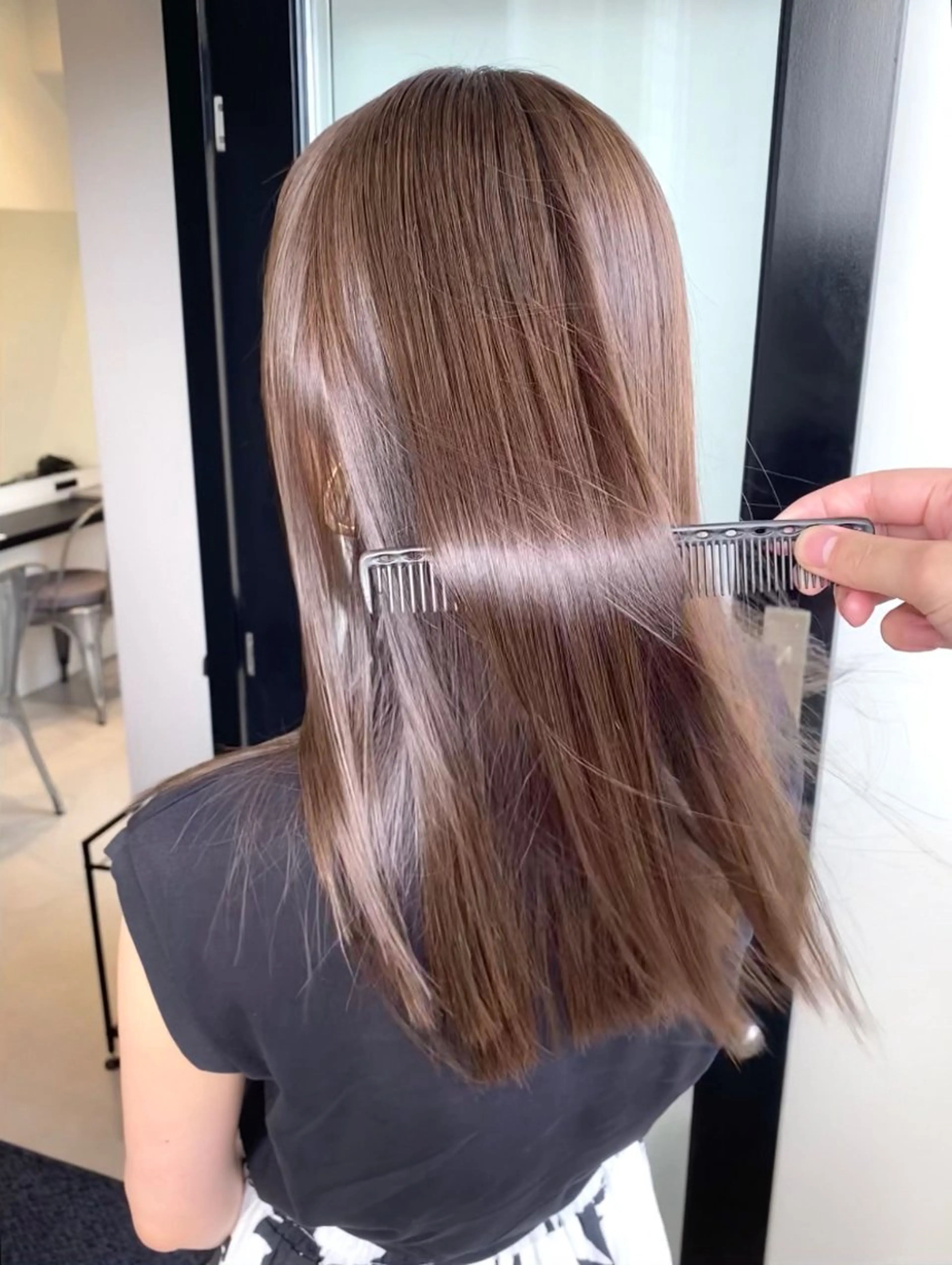 セミロング カラー カット ヘアカラー トリートメント 髪質改善水素TR× レイヤーカット/熊澤のヘアスタイル