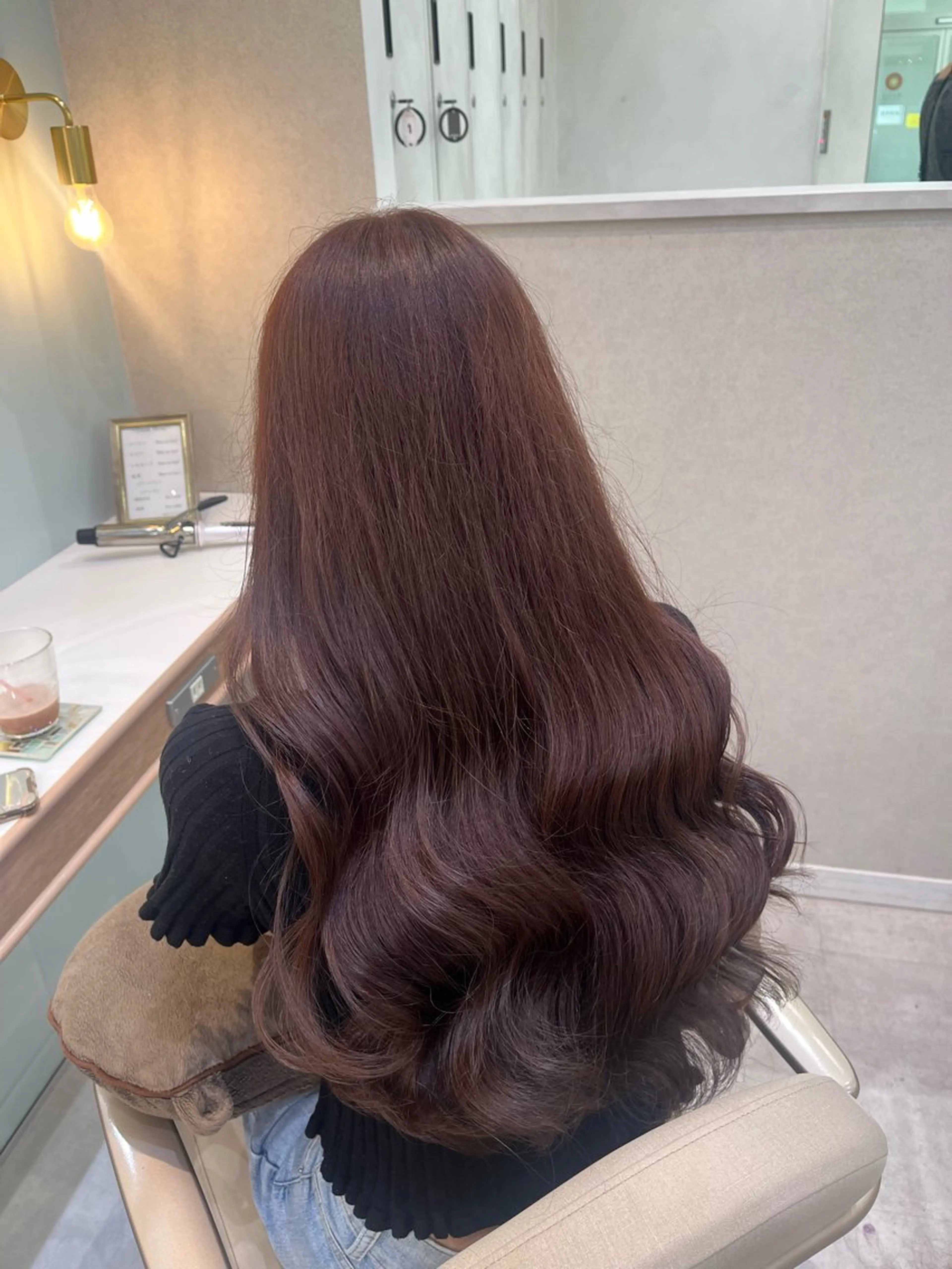 ロング カラー ブラウンカラー ピンクカラー ピンクブラウン ヘアカラー 𝑴𝑰𝑨🎀暖色 /ブリーチ/髪質改善のヘアスタイル