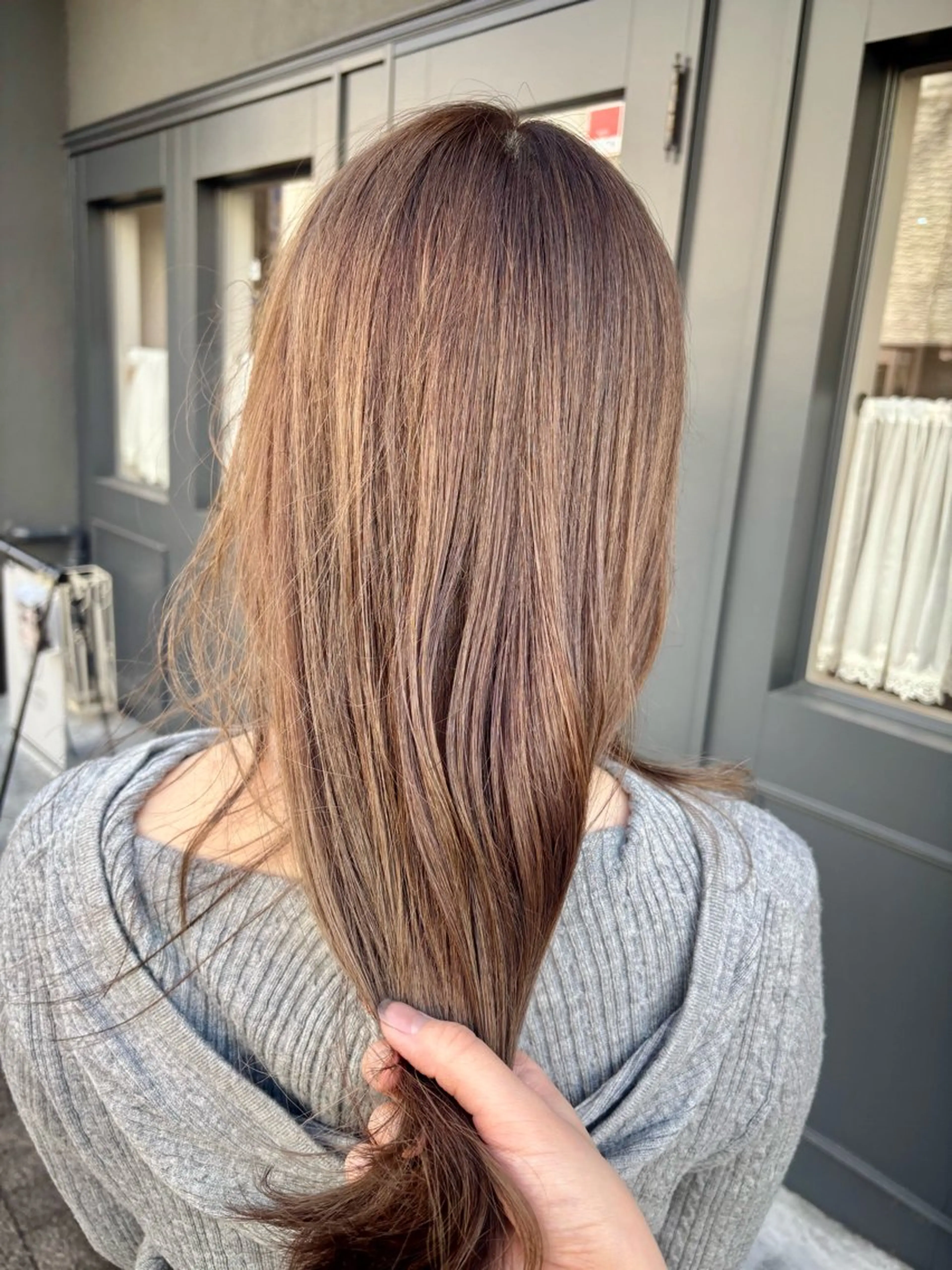 ミディアム カット ヘアカラー perfect  beauty ichiryu所属・酸性ストレート✨ 艶カラー✨谷口倭子のヘアスタイル