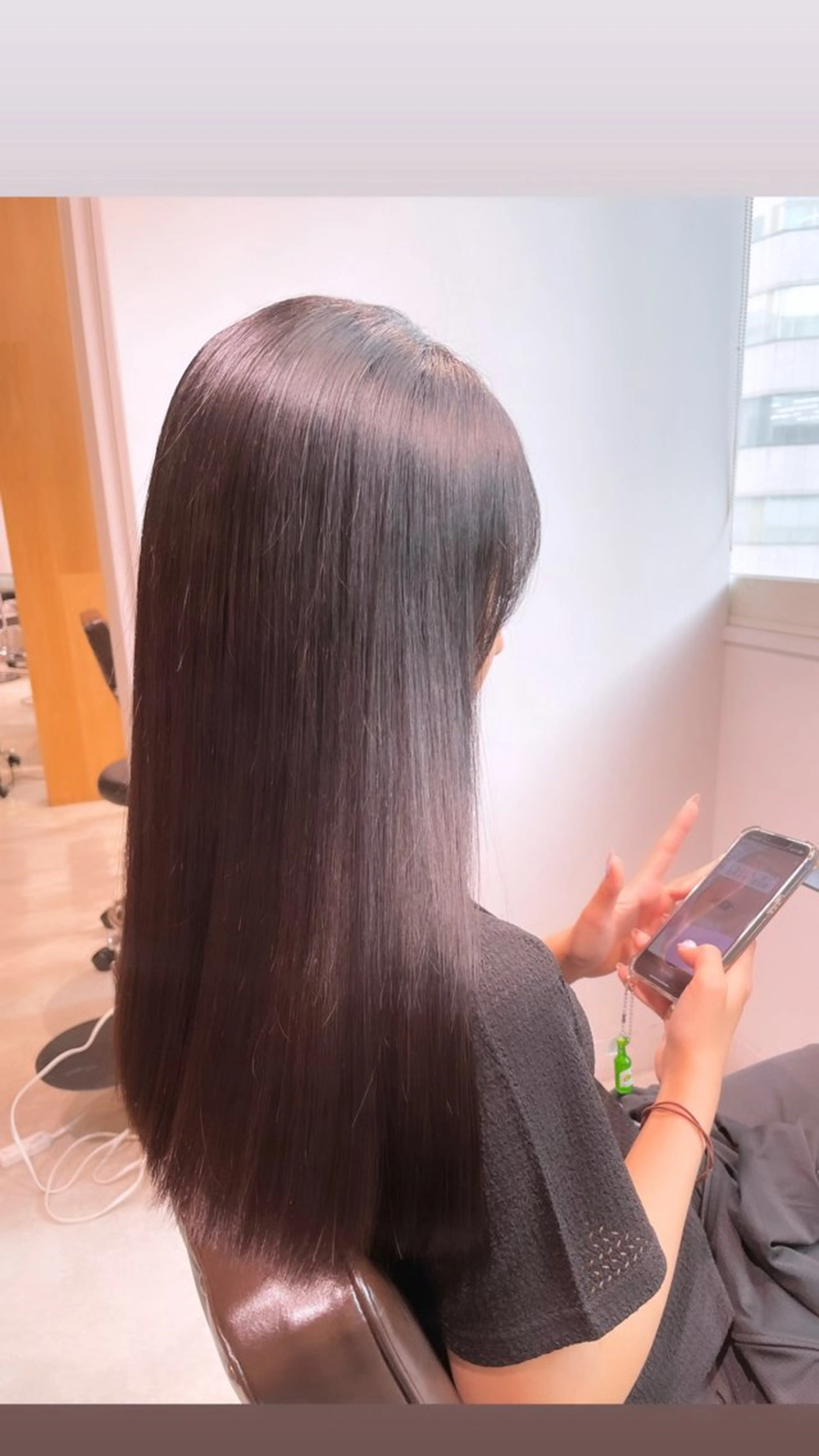 ロング カラー 髪質改善 トリートメント ヘアカラー トリートメント 🩵縮毛矯正  髪質 改善 ツヤ髪🩵のヘアスタイル