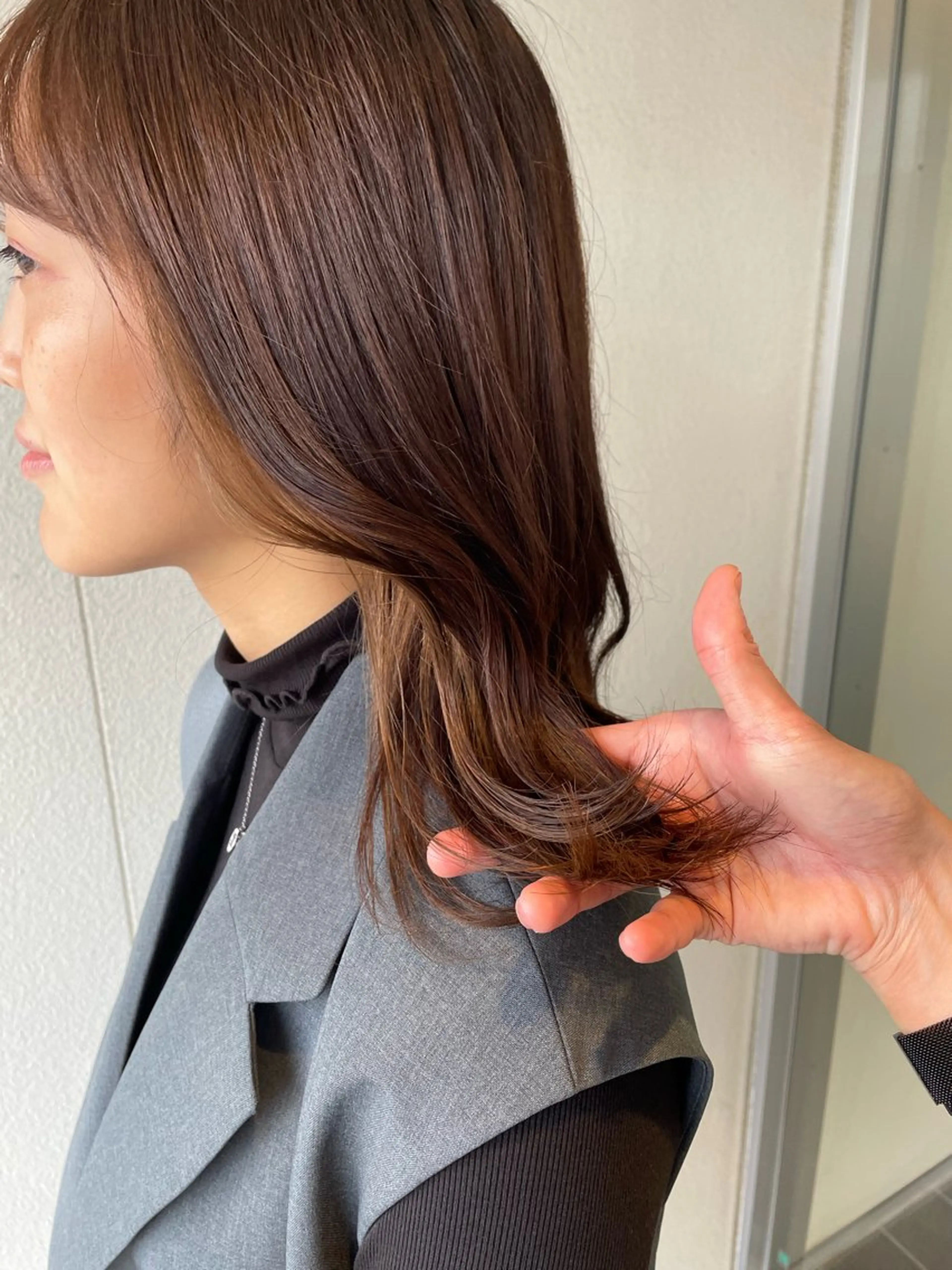ミディアム カラー ヘアアレンジ 坂尻 嘉珠也のヘアスタイル