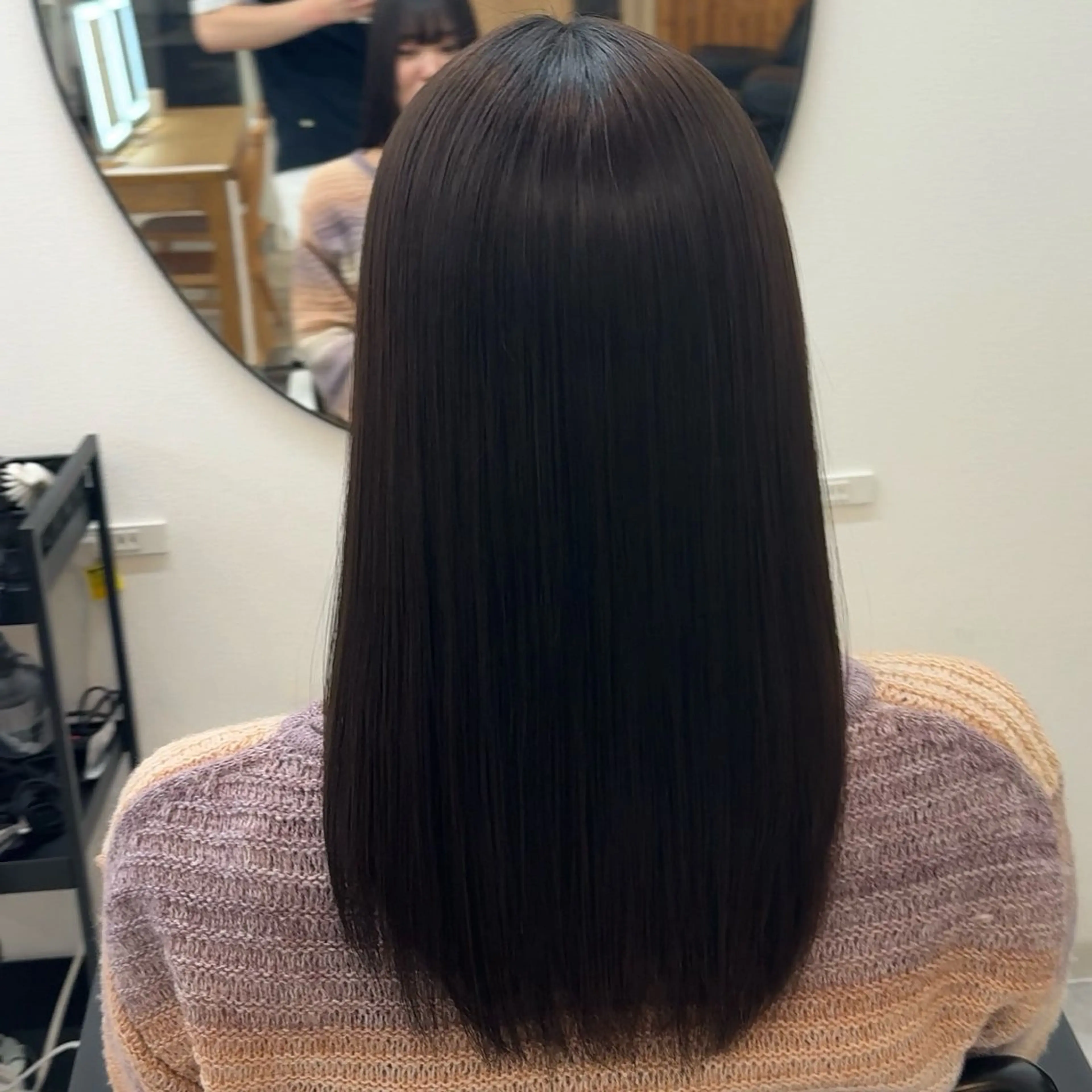 セミロング 縮毛矯正 縮毛矯正 ブリーチカラー/原宿 /髪質改善/shinのヘアスタイル
