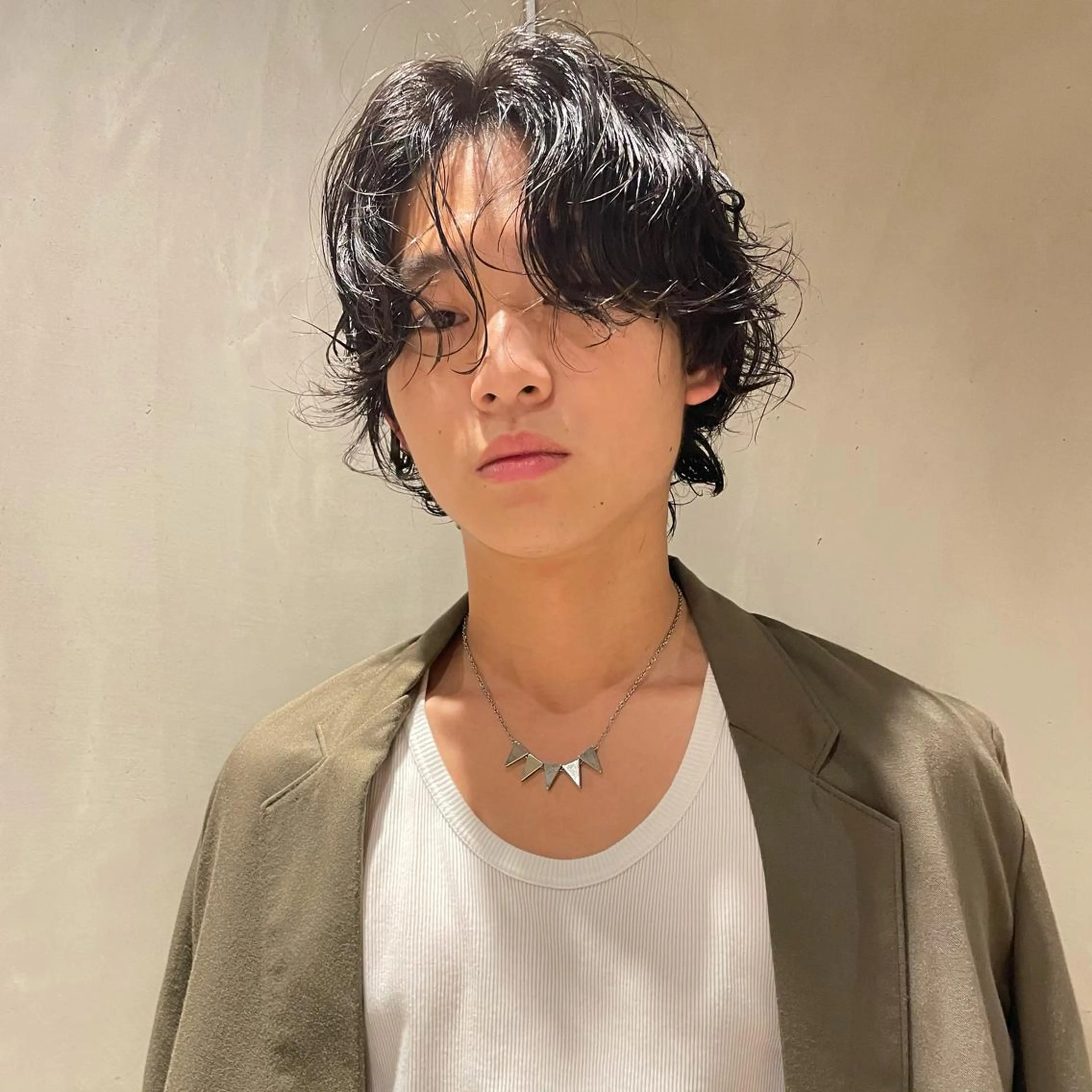 パーマ メンズ ショートボブ メンズブリーチ メンズデザインカット フェードカット メンズハイライト カット パーマ 🌈圧倒的デザイン パーマ　関和希のヘアスタイル
