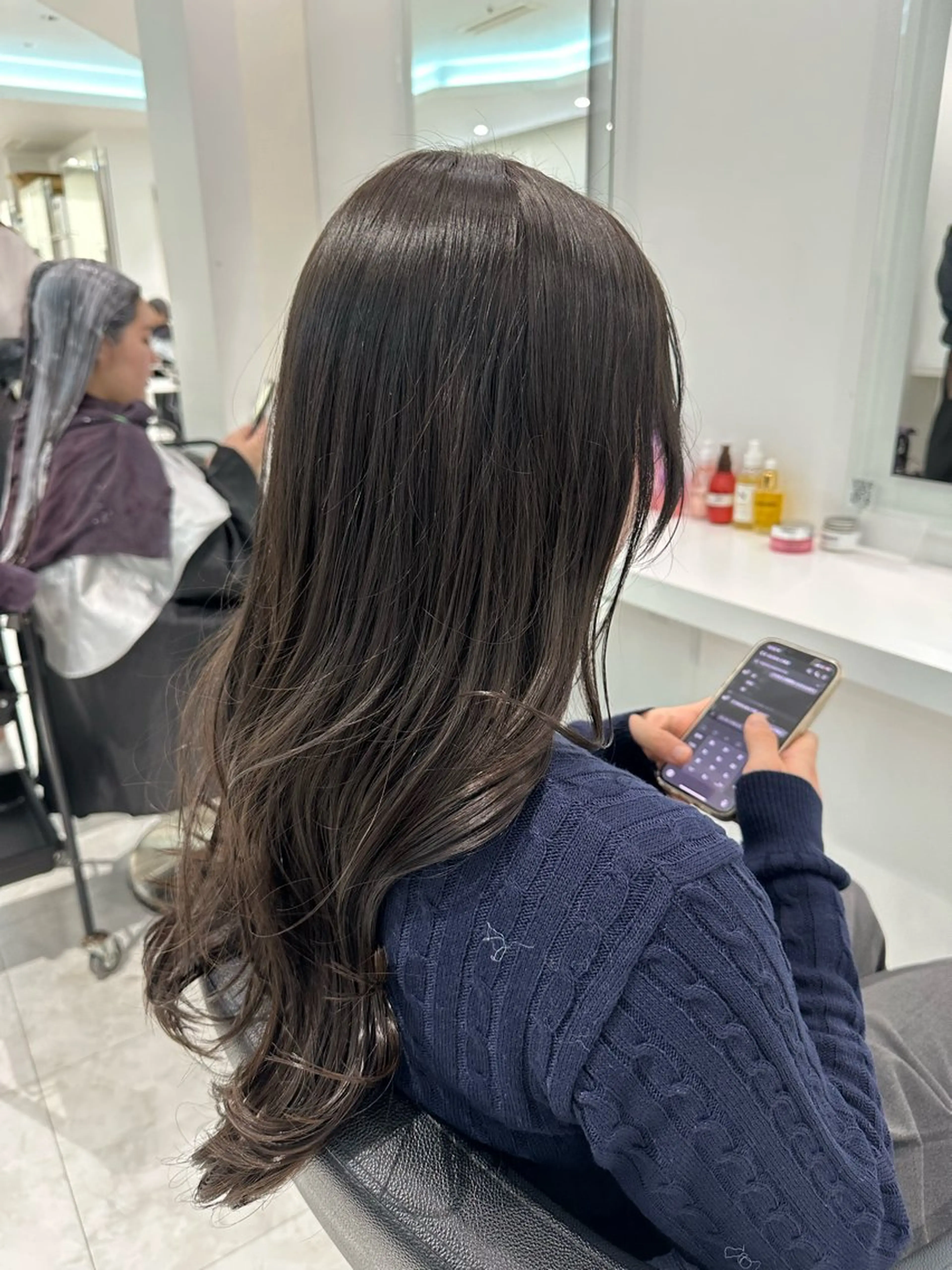 ロング カラー ロング ヘアカラー トリートメント ヘッドスパ 🐺ニュアンスパーマ マッシュ　あさひ🐺のヘアスタイル