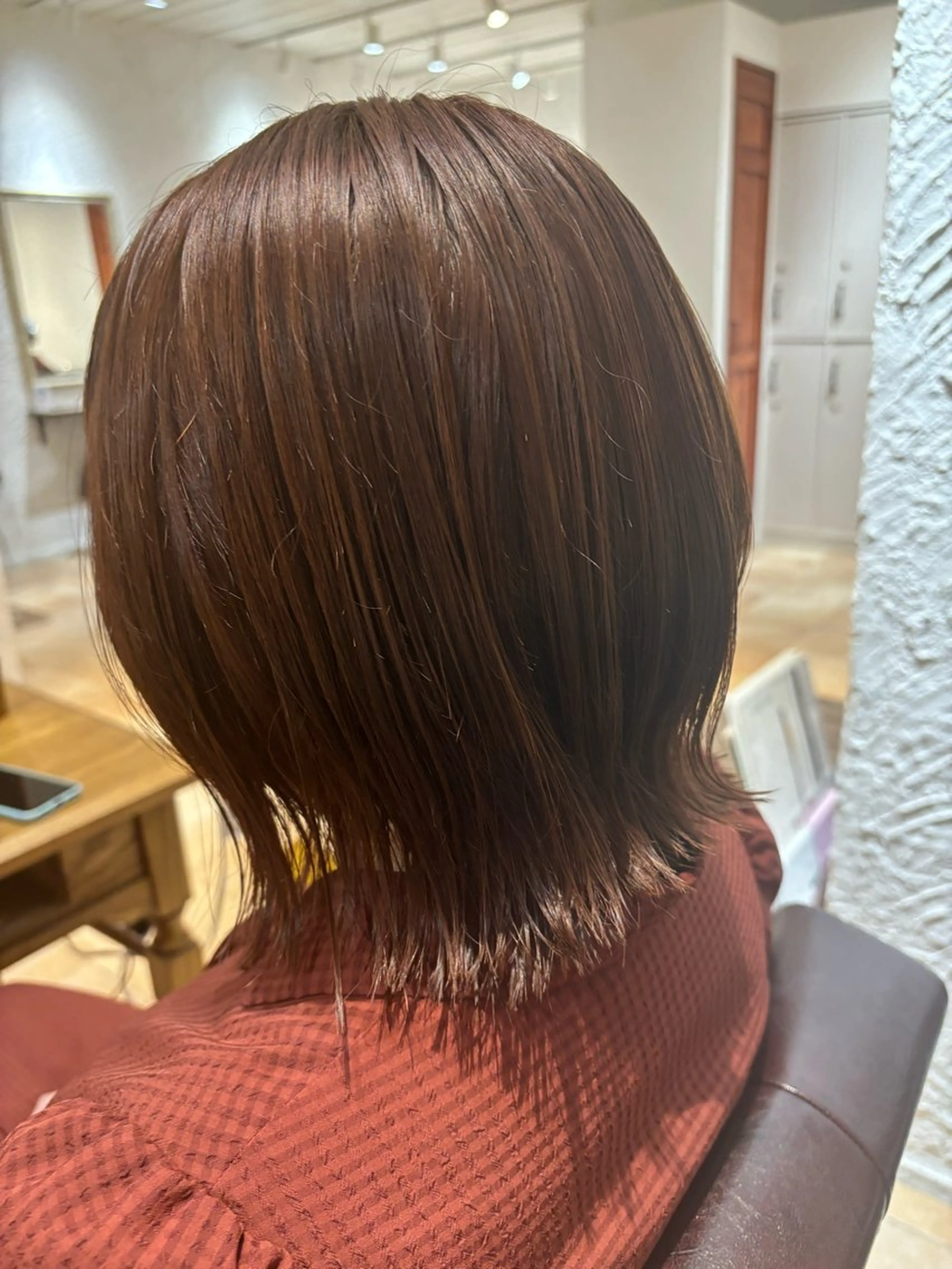 ミディアム カラー ボブ くびれヘア カット ヘアカラー トリートメント 🌈透明感カラー🌈 🌟吉田祐介🌟のヘアスタイル