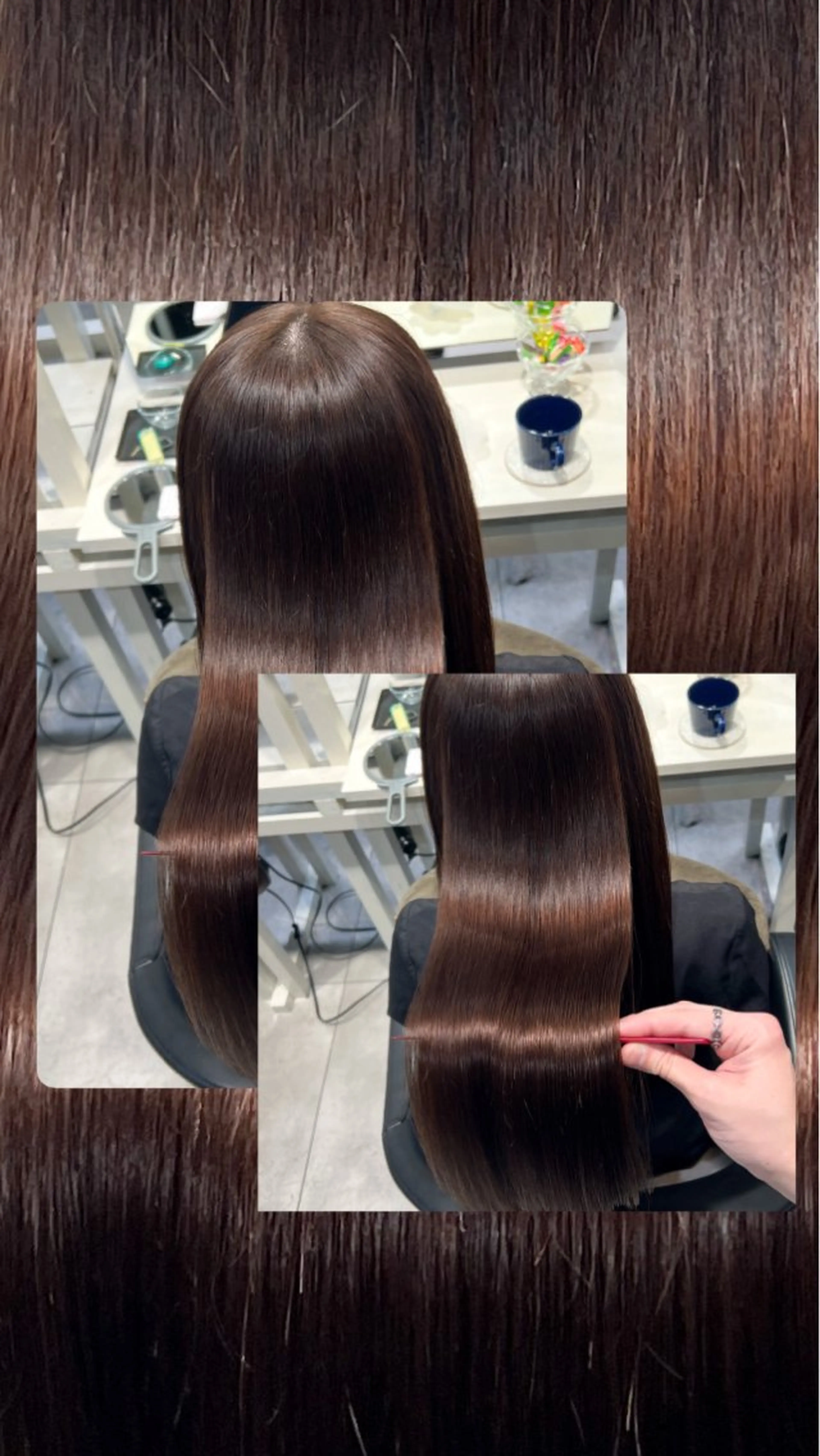ロング カラー カット ヘアカラー トリートメント シルクヘア/恵比寿 /髪質改善オオバのヘアスタイル