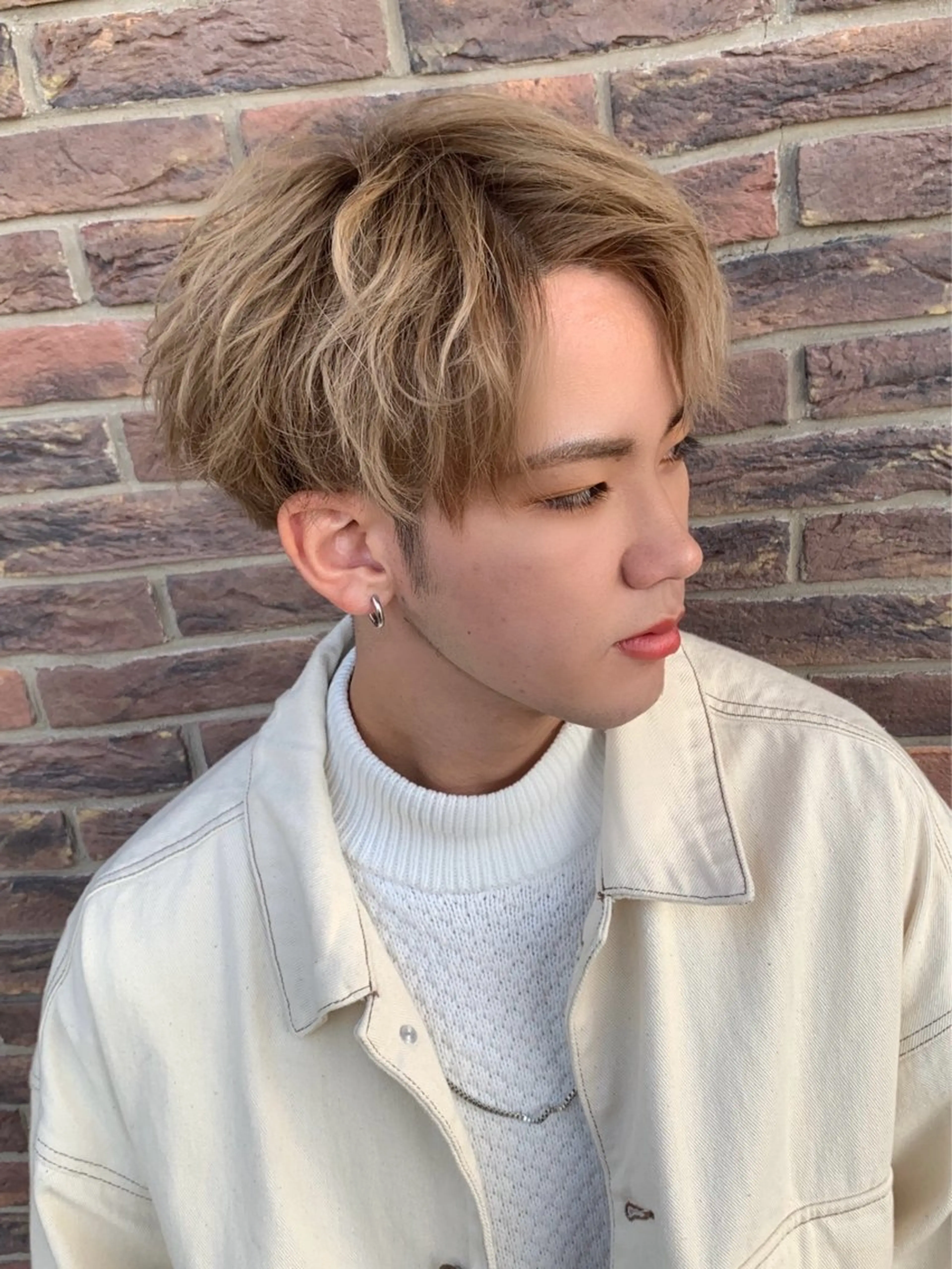メンズ カット ヘアカラー トリートメント Hiroki 韓国ヘア🇰🇷のヘアスタイル