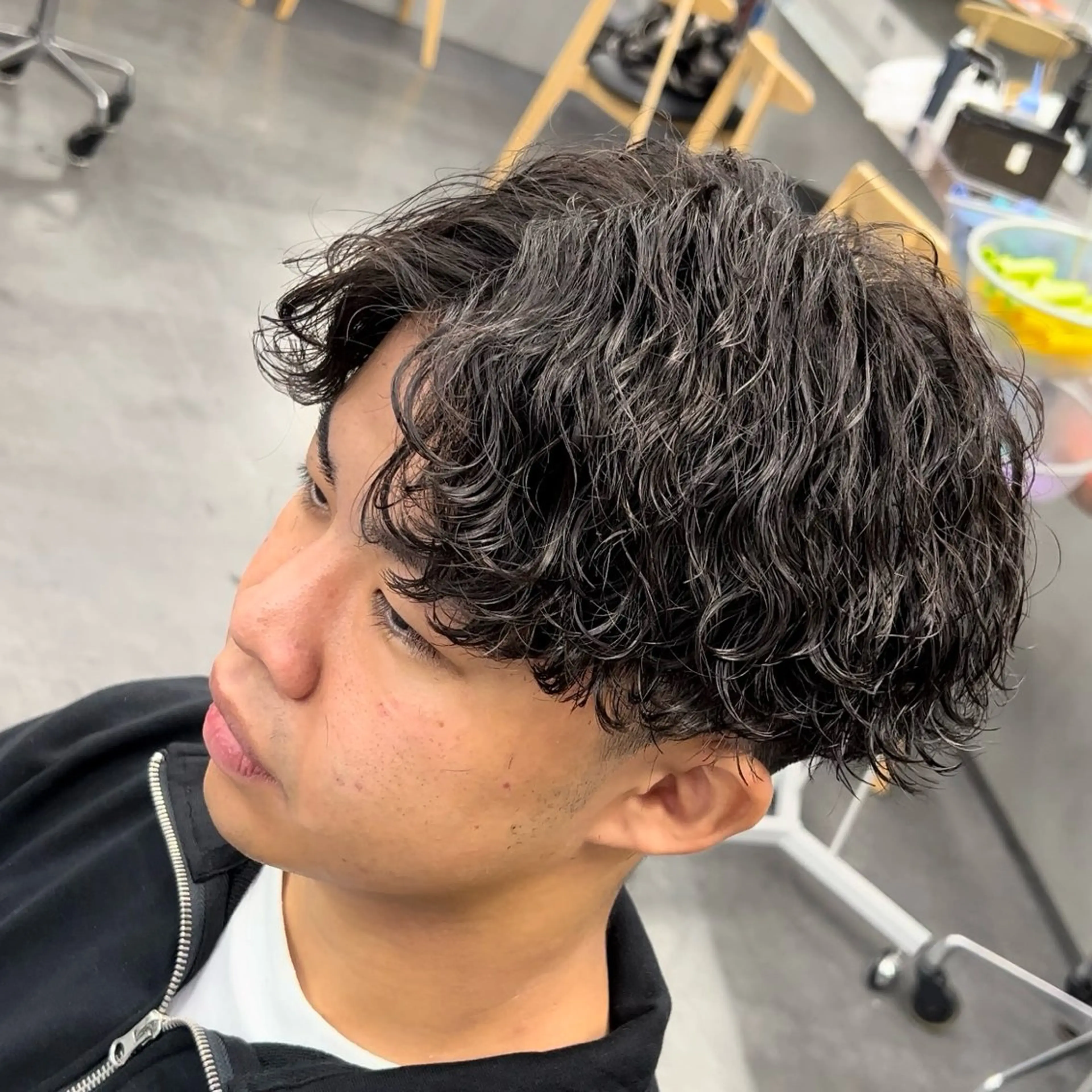 ショート パーマ メンズ 波巻きパーマ 松下 友希 【fifth】のヘアスタイル