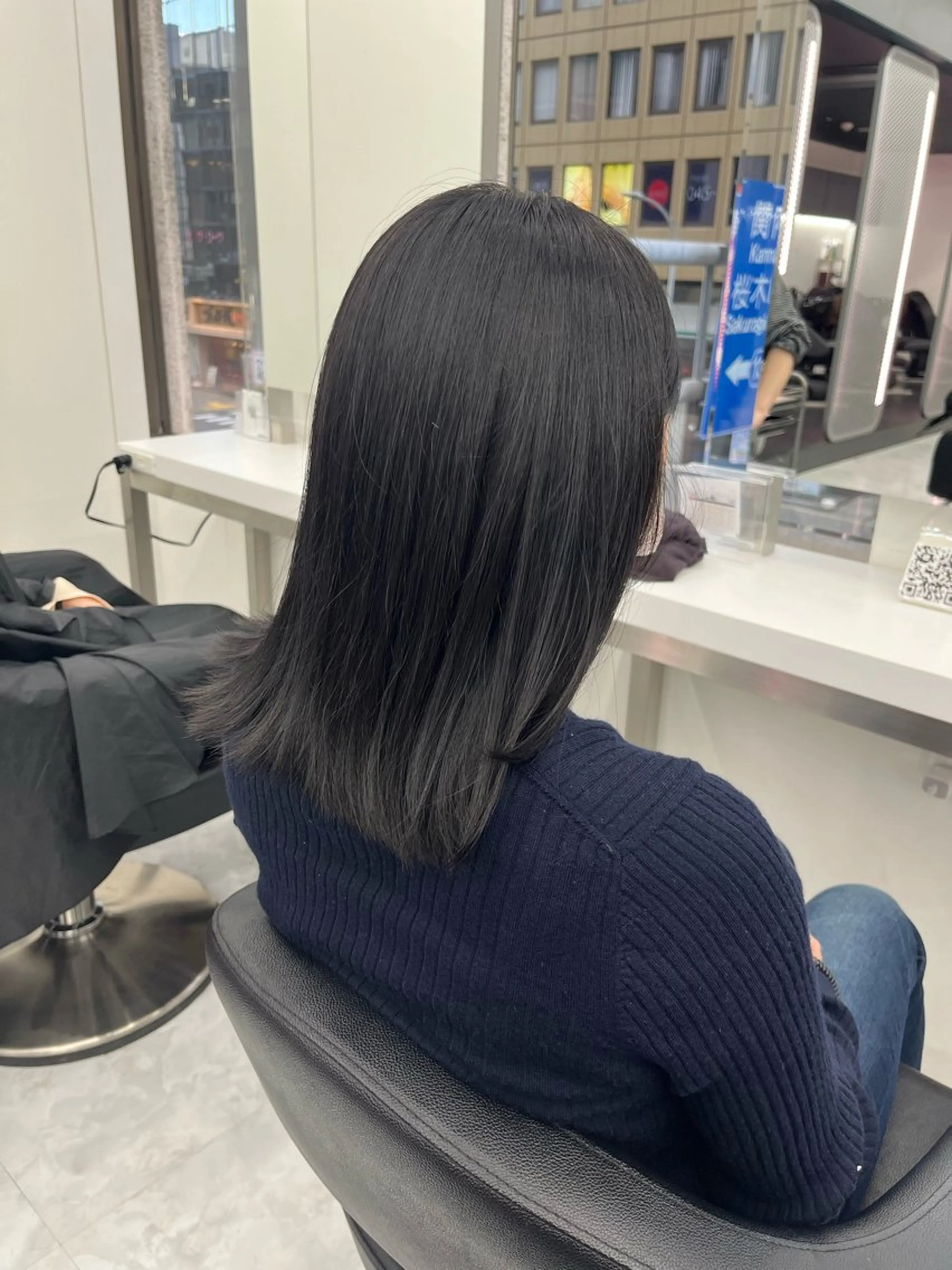 セミロング カラー 黒髪 ヘアカラー トリートメント 💖トレンド夏 カラー💖FUTAのヘアスタイル