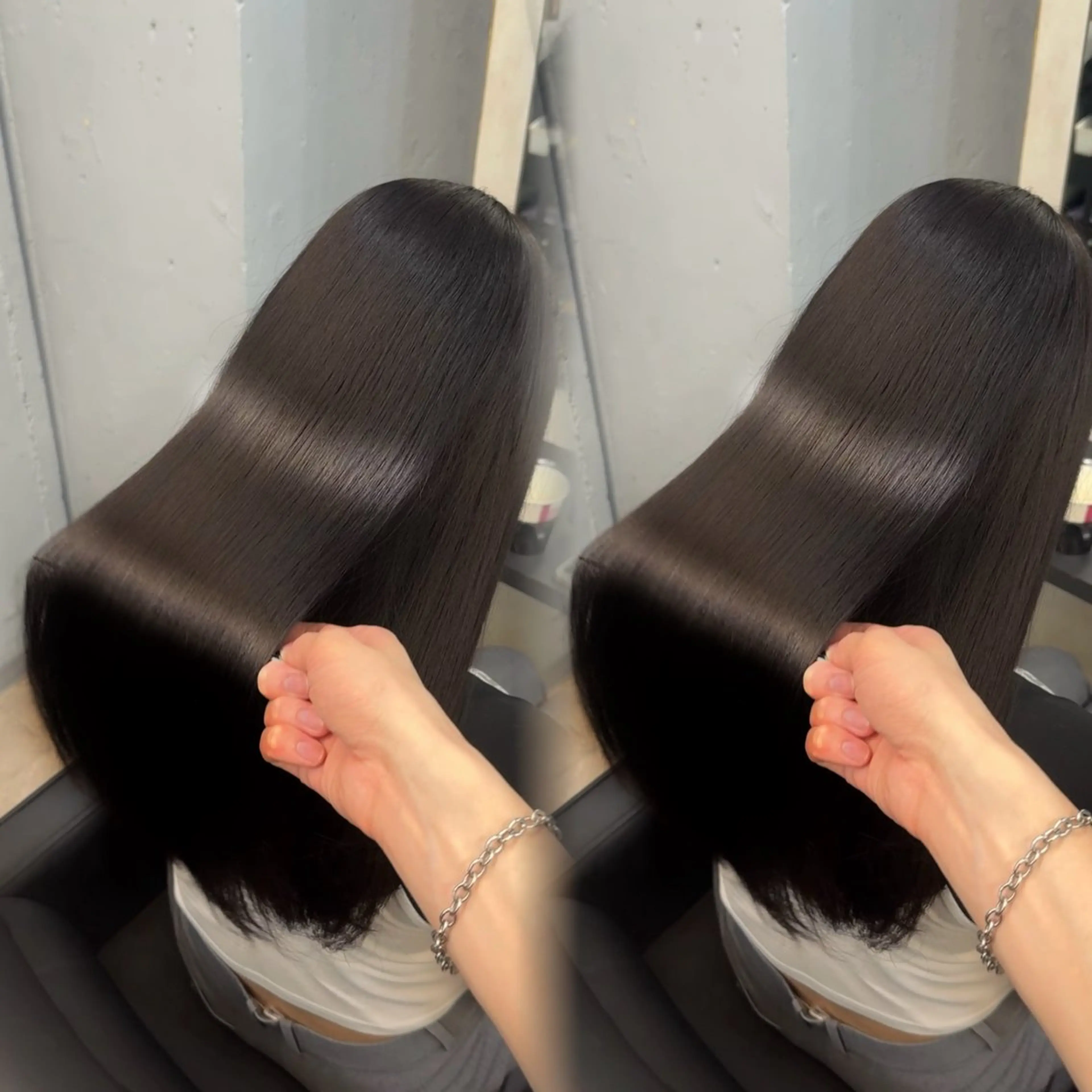 ロング ヘアアレンジ カット 縮毛矯正 トリートメント 新宿 /髪質改善/ 縮毛矯正/ヒュウガのヘアスタイル