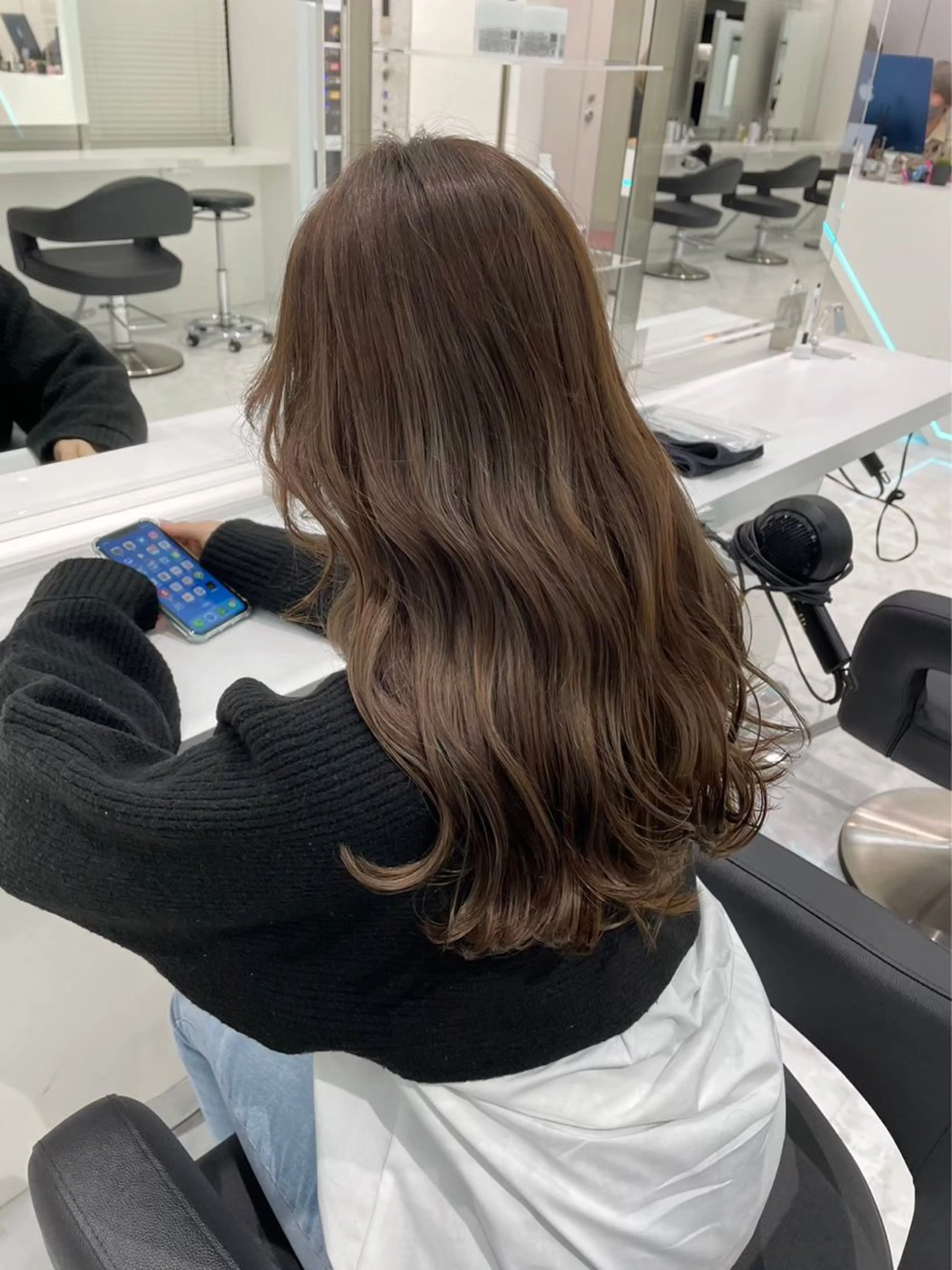 ミディアム ヘアカラー トリートメント ヘッドスパ ヘアセット 大人っぽ上品🤍韓国 レイヤー🤍ふうがのヘアスタイル